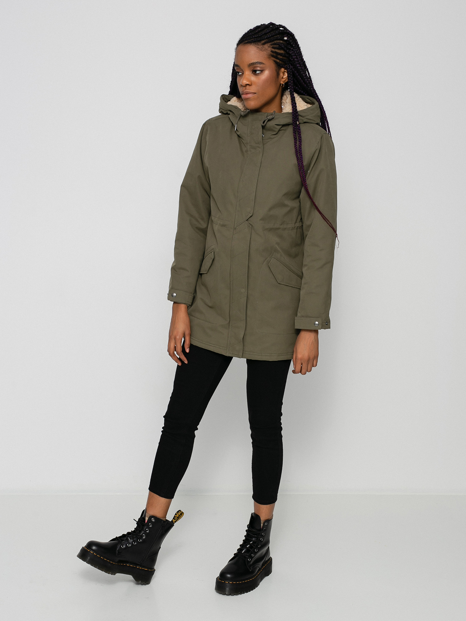 Kurtka Volcom Less Is More 5K Parka Wmn (army green combo)