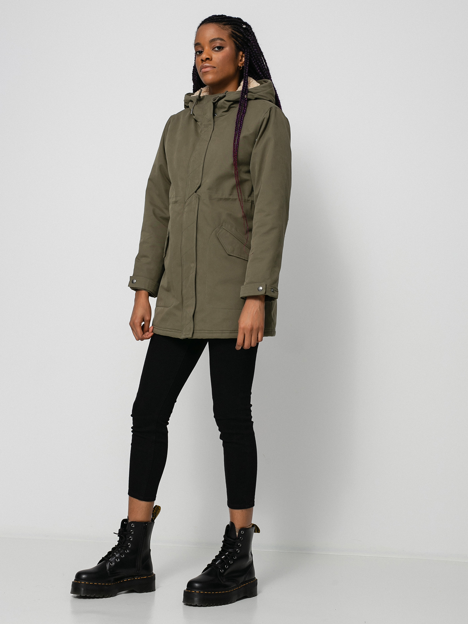Kurtka Volcom Less Is More 5K Parka Wmn (army green combo)