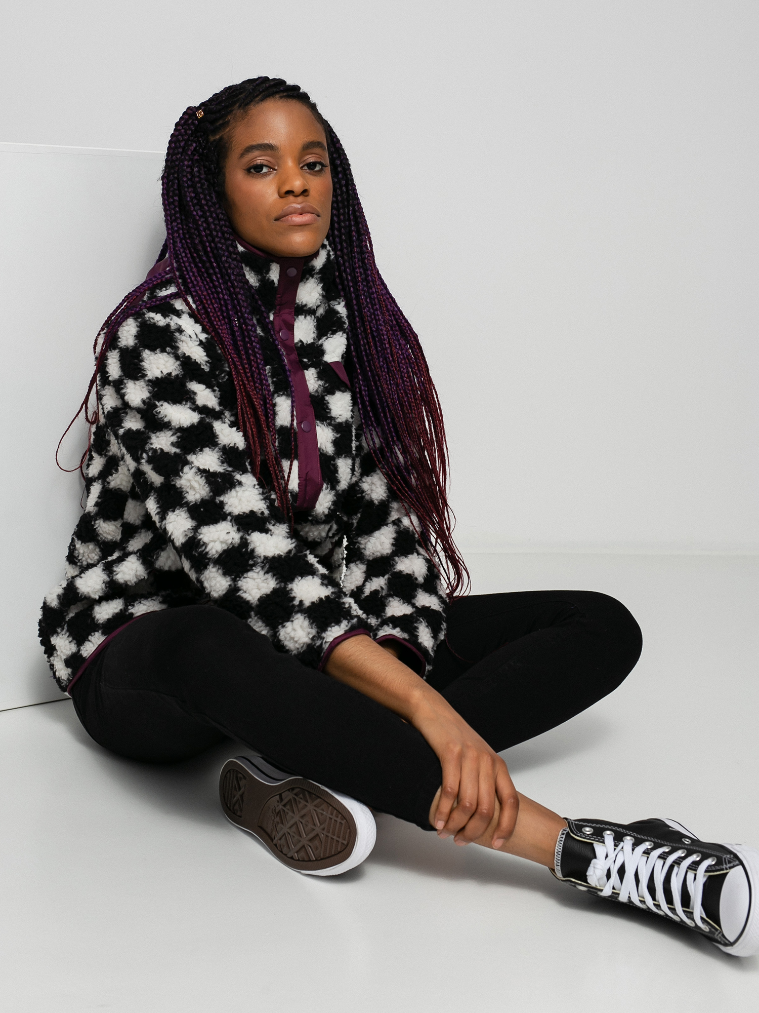 Kurtka Vans Dreaming Sherpa Wmn (checkerboard)
