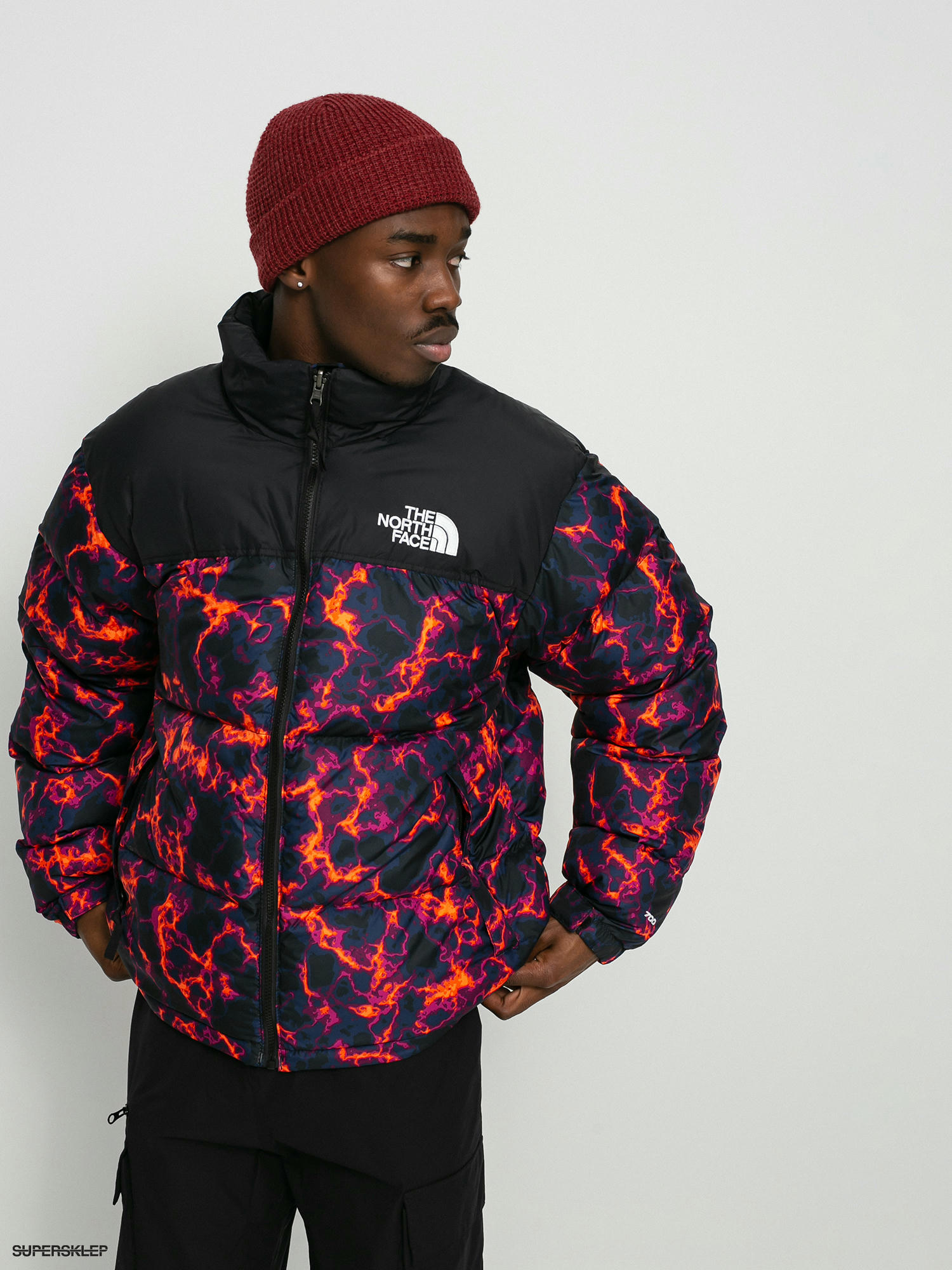 north face black marble