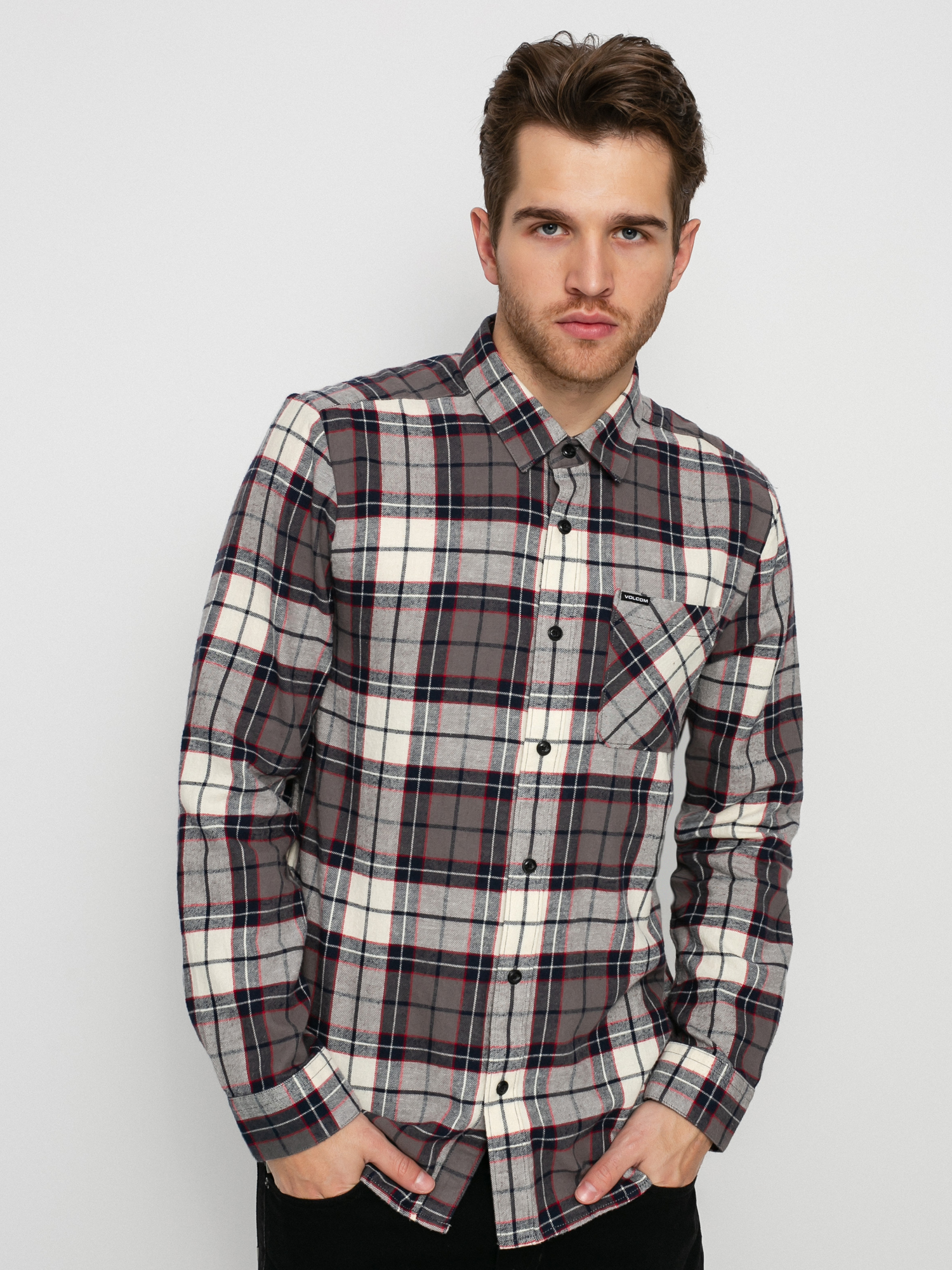 Koszula Volcom Caden Plaid (bleached sand)