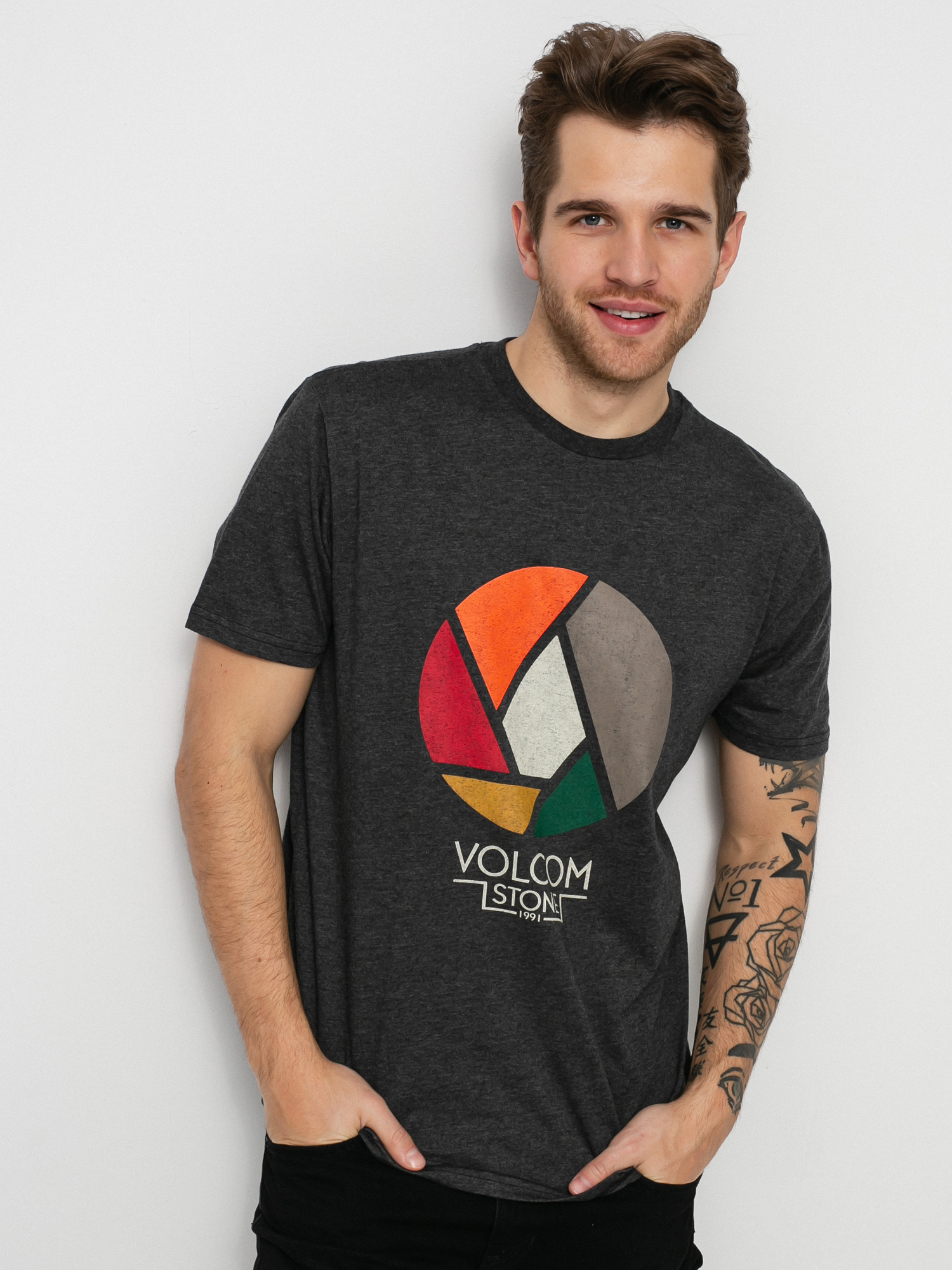 T-shirt Volcom Splicer Hth (heather black)