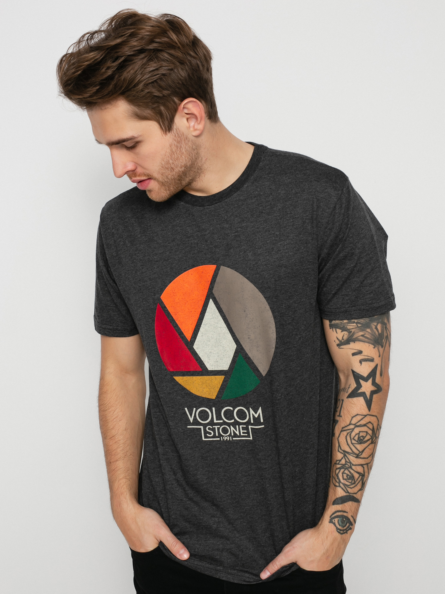 T-shirt Volcom Splicer Hth (heather black)