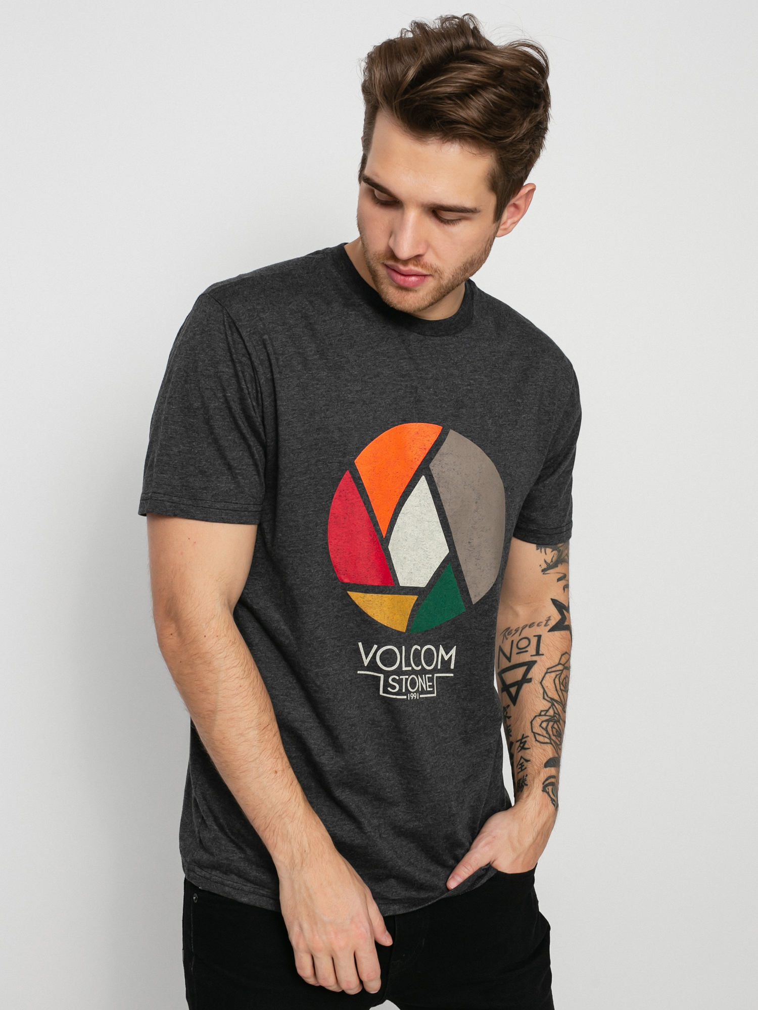 T-shirt Volcom Splicer Hth (heather black)