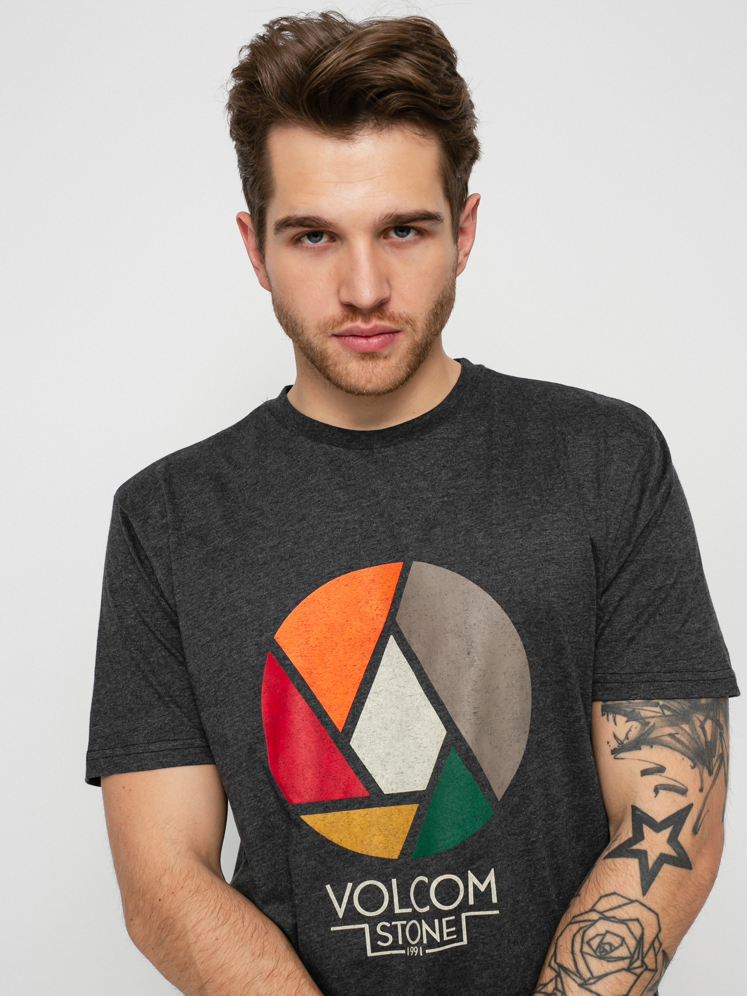 T-shirt Volcom Splicer Hth (heather black)