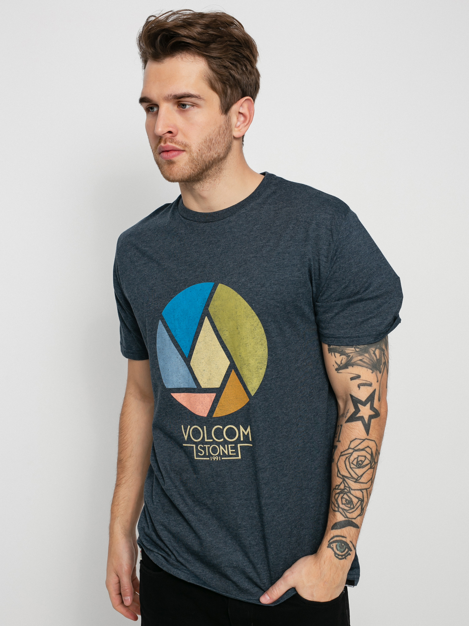 T-shirt Volcom Splicer Hth (navy)