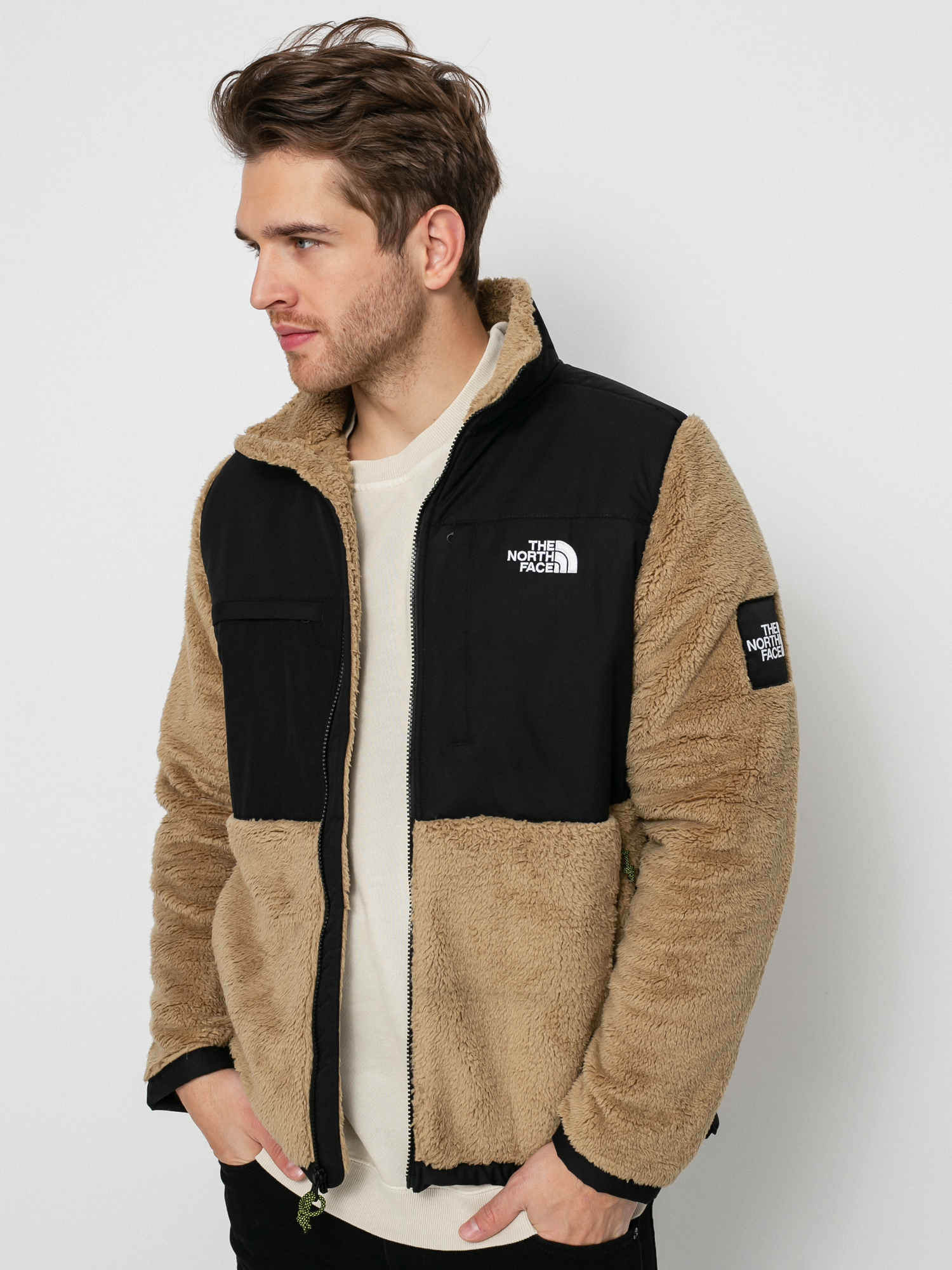 Męski Polar The North Face Black Box Denali Sherpa (kelp tan)