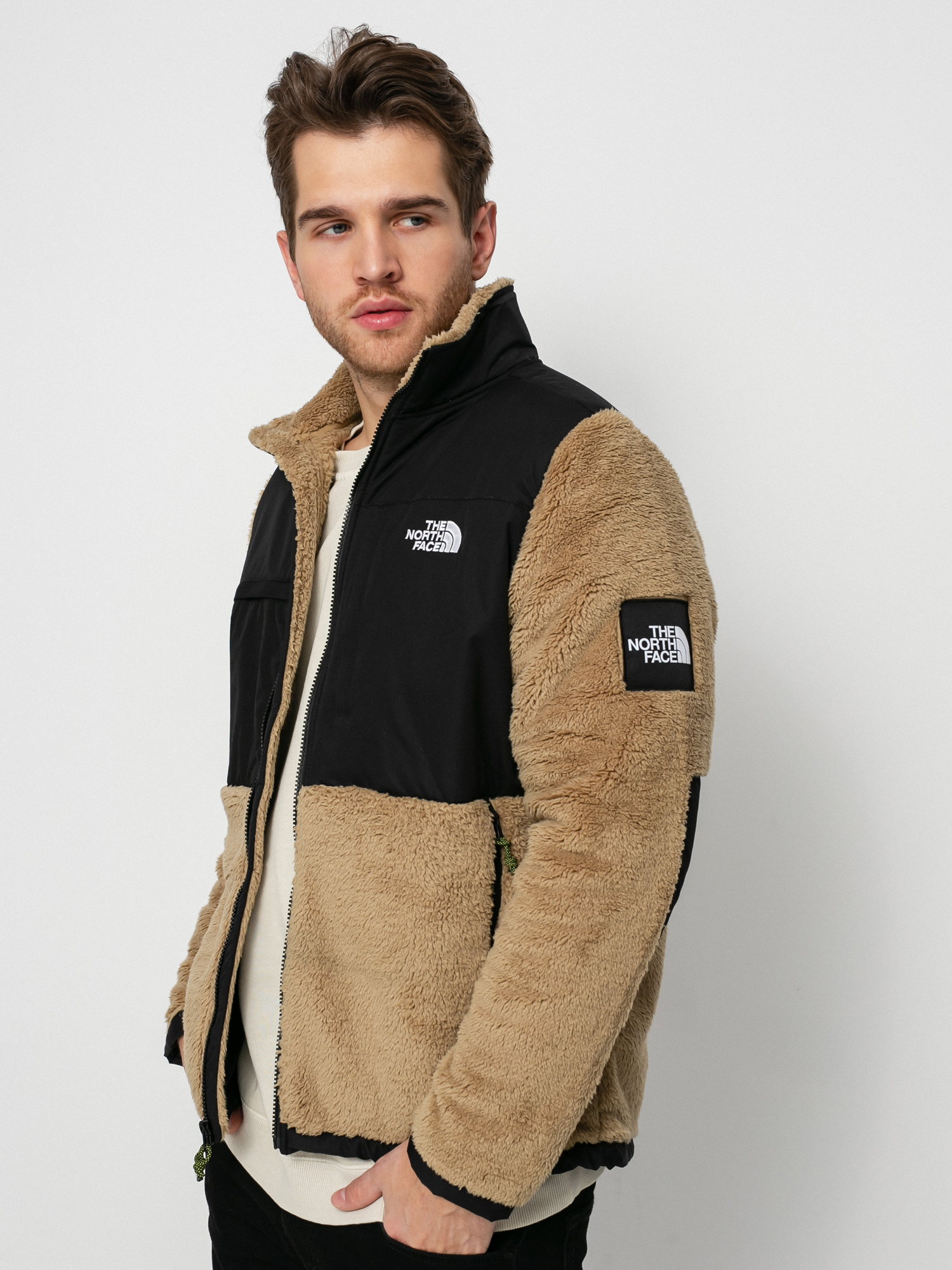 Męski Polar The North Face Black Box Denali Sherpa (kelp tan)