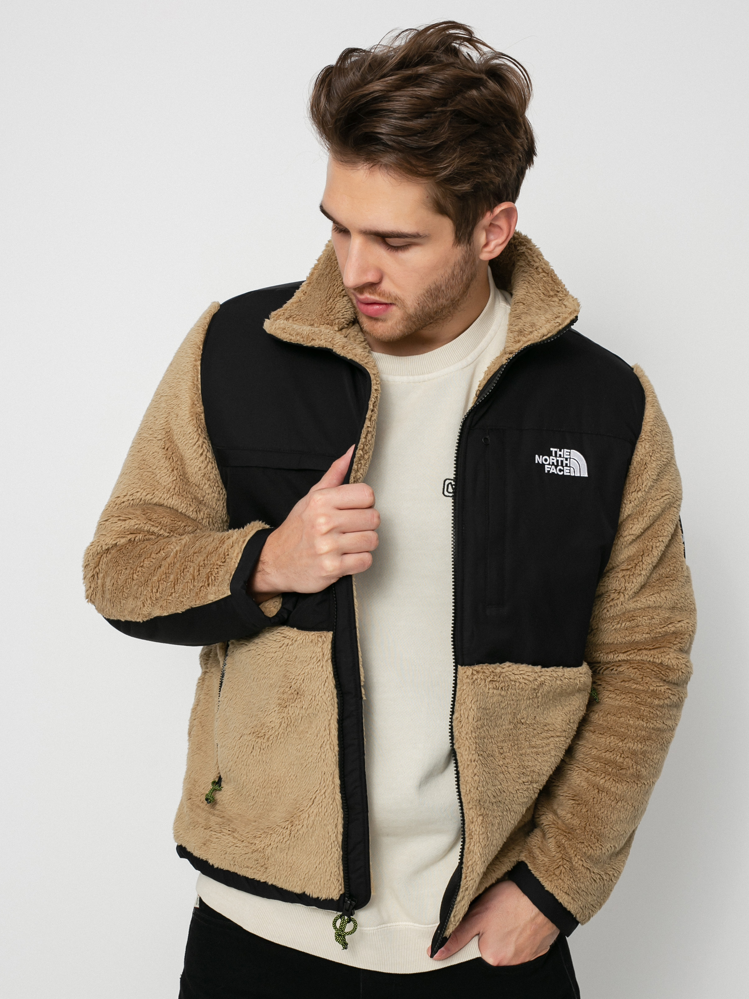 Męski Polar The North Face Black Box Denali Sherpa (kelp tan)
