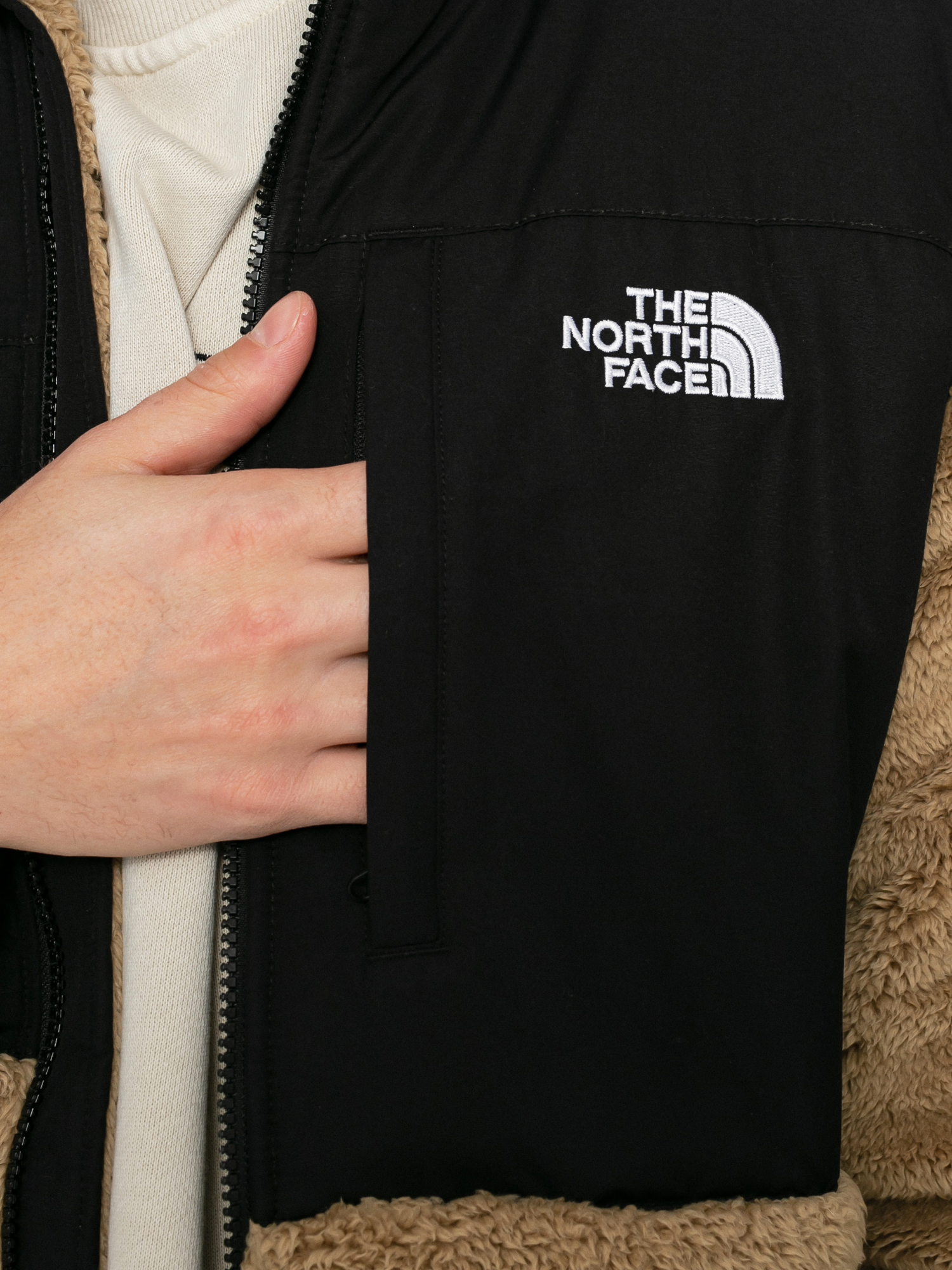 Męski Polar The North Face Black Box Denali Sherpa (kelp tan)