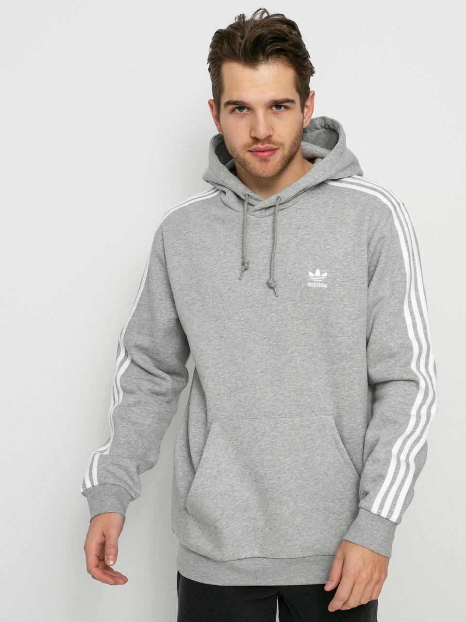 Bluza z kapturem adidas Originals 3 Stripes HD (medium grey heather)