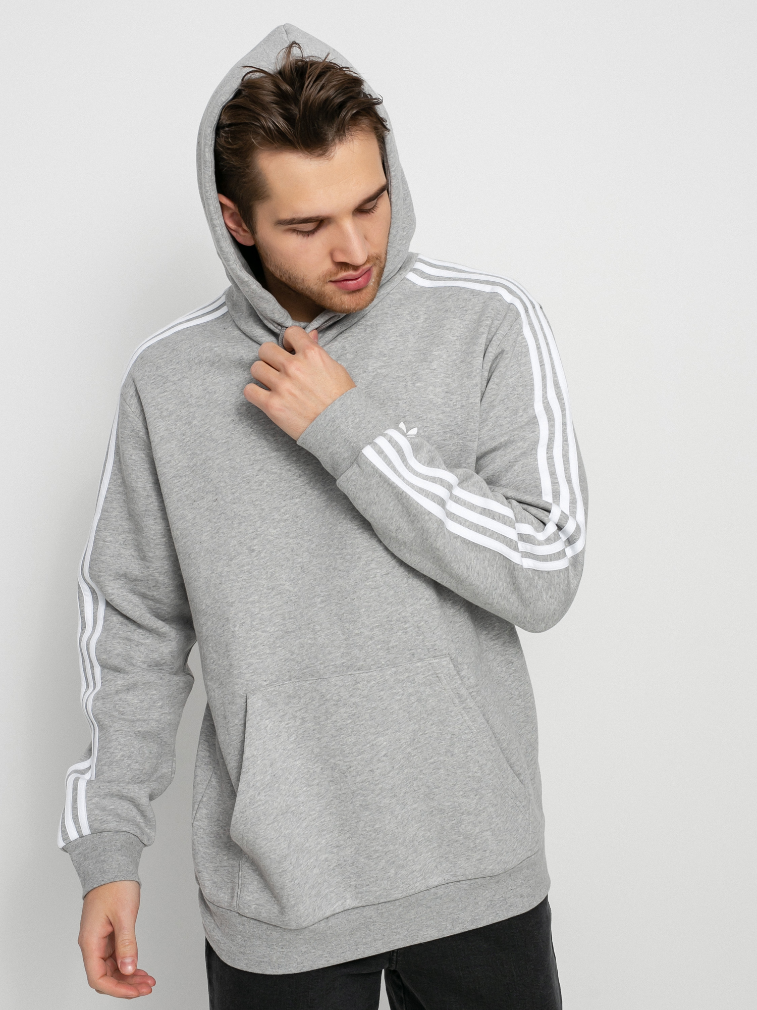 Bluza z kapturem adidas Originals 3 Stripes HD (medium grey heather)