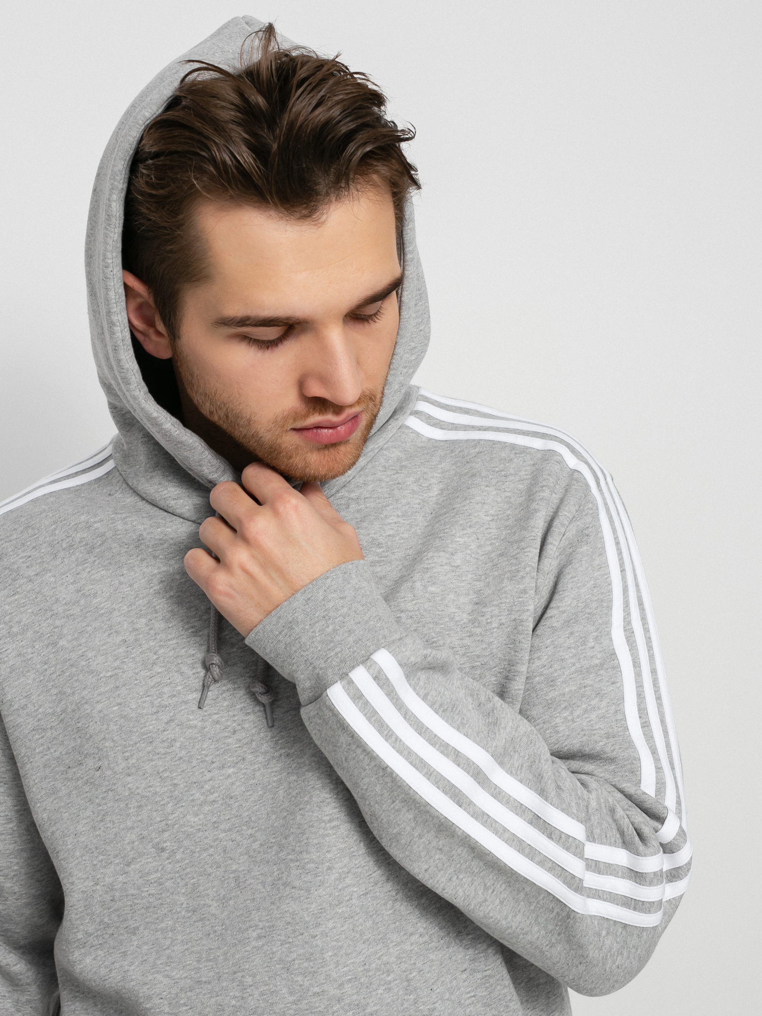 Bluza z kapturem adidas Originals 3 Stripes HD (medium grey heather)