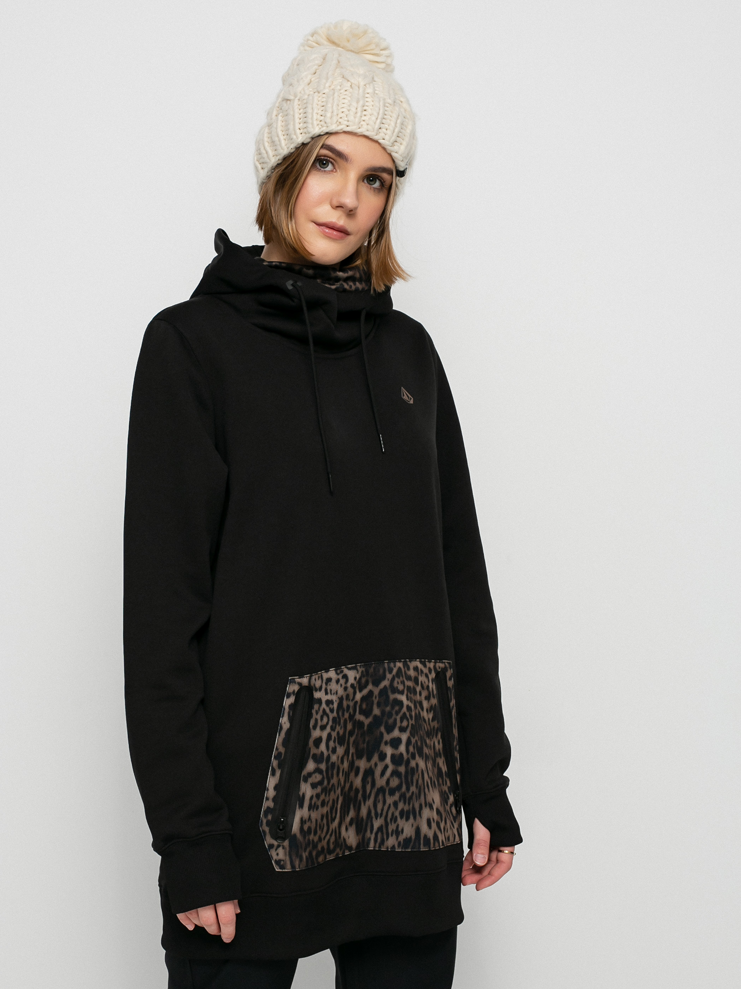 Bluza z kapturem Volcom Spring Shred HD Wmn (black)