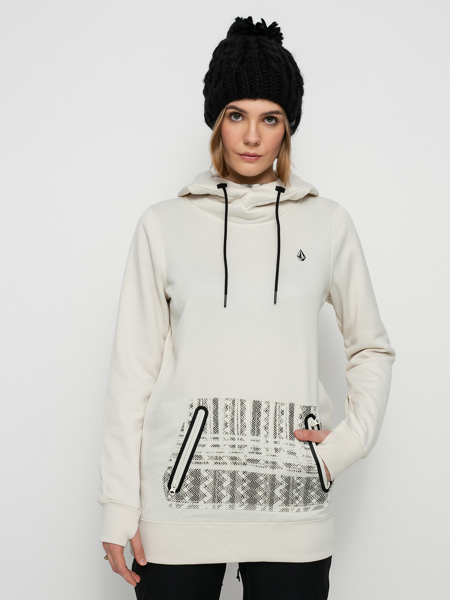 Bluza z kapturem Volcom Spring Shred HD Wmn (bone)