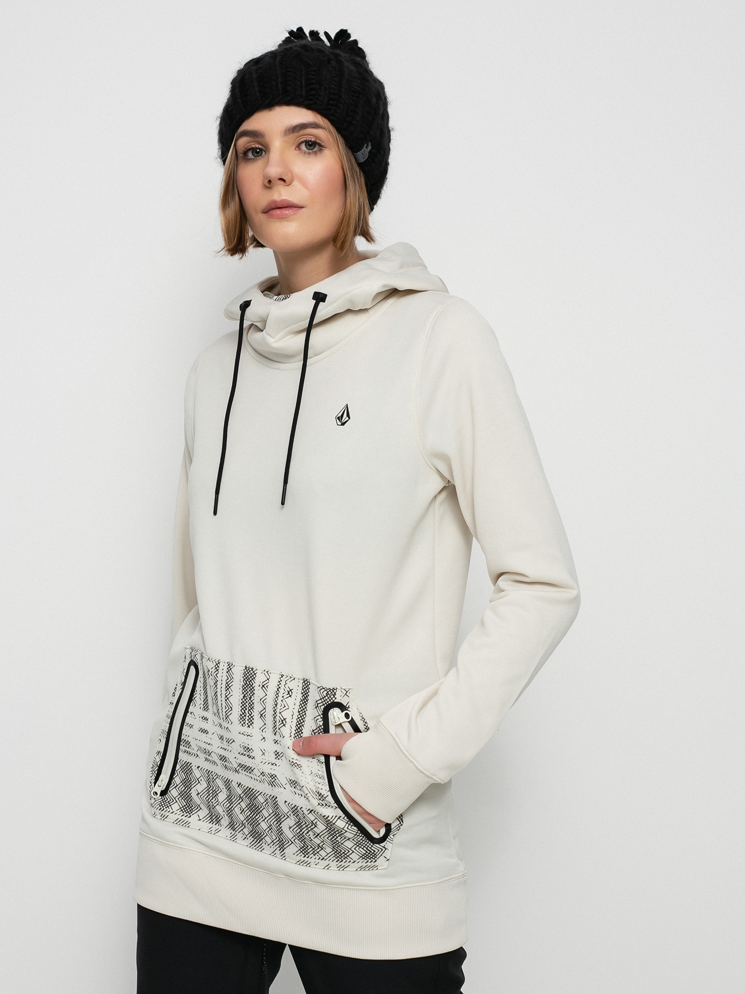 Bluza z kapturem Volcom Spring Shred HD Wmn (bone)