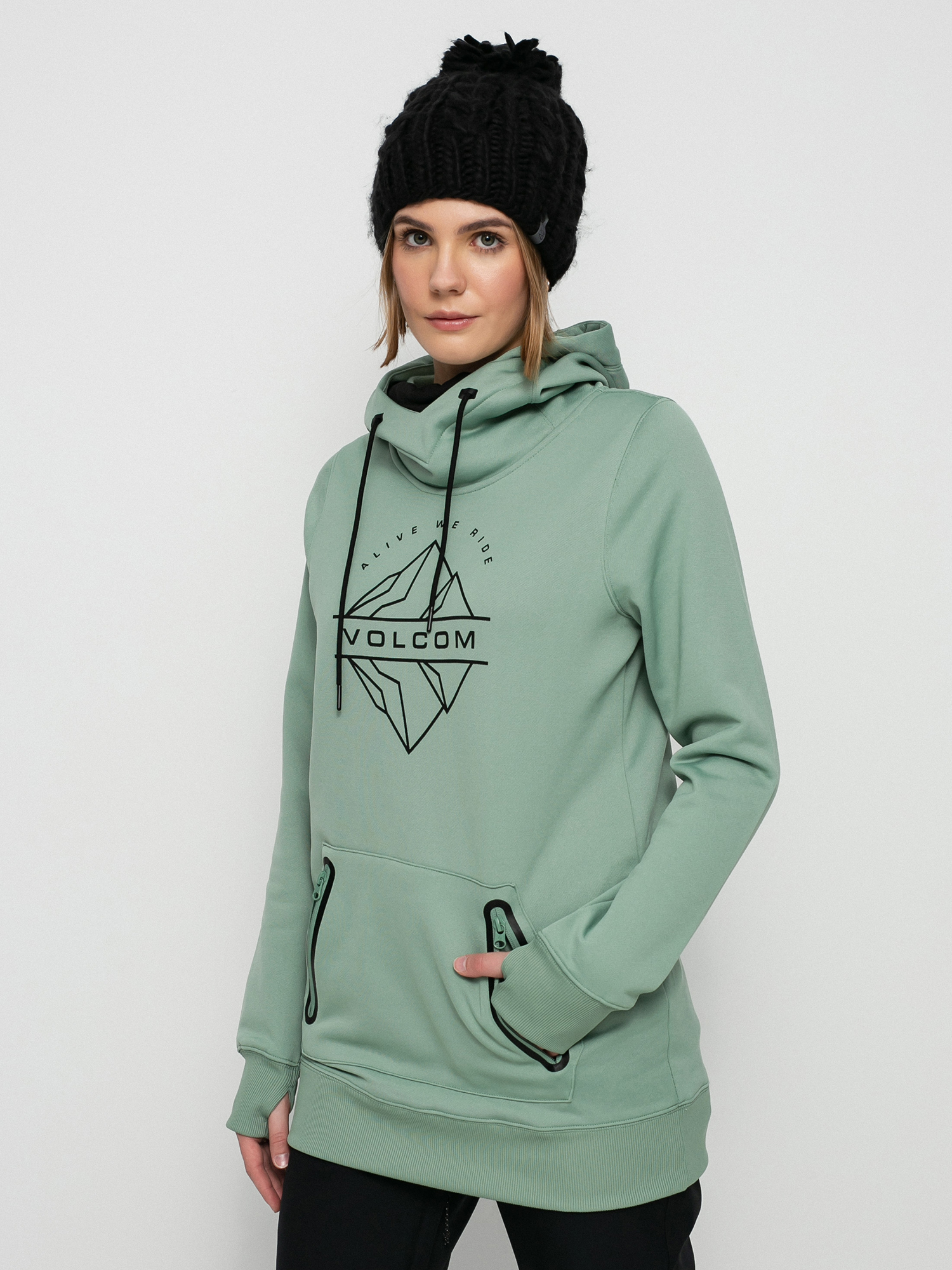 Bluza z kapturem Volcom Spring Shred HD Wmn (mint)