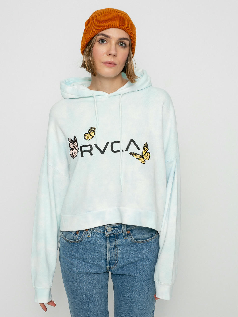 Bluza z kapturem RVCA Big Rvca Venice HD Wmn (vintage white)