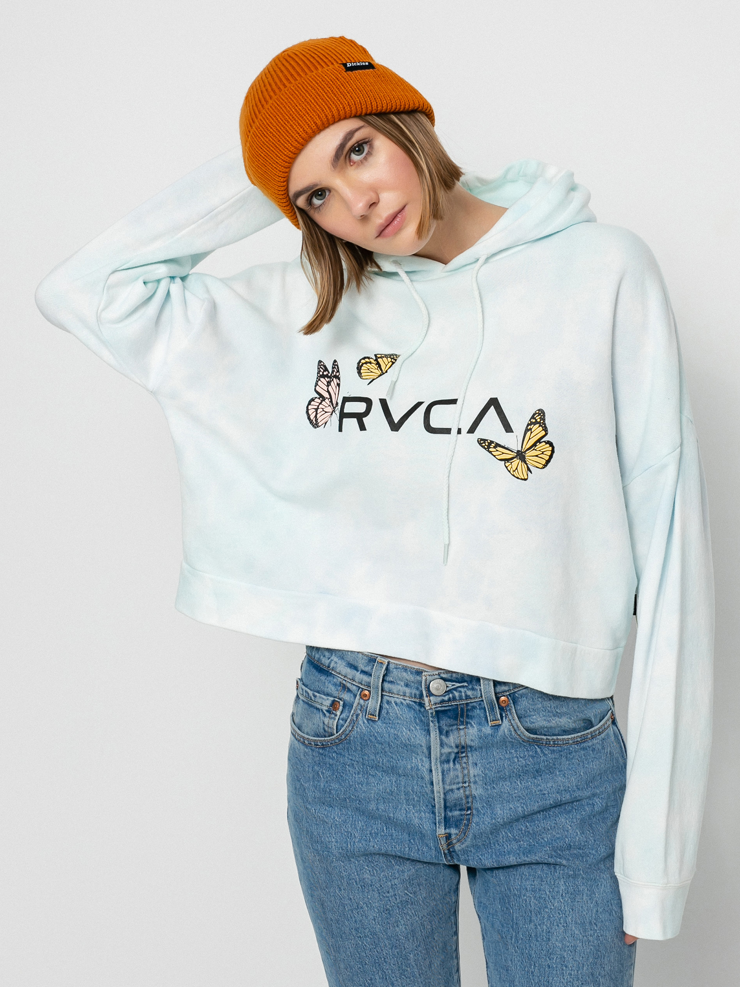 Bluza z kapturem RVCA Big Rvca Venice HD Wmn (vintage white)