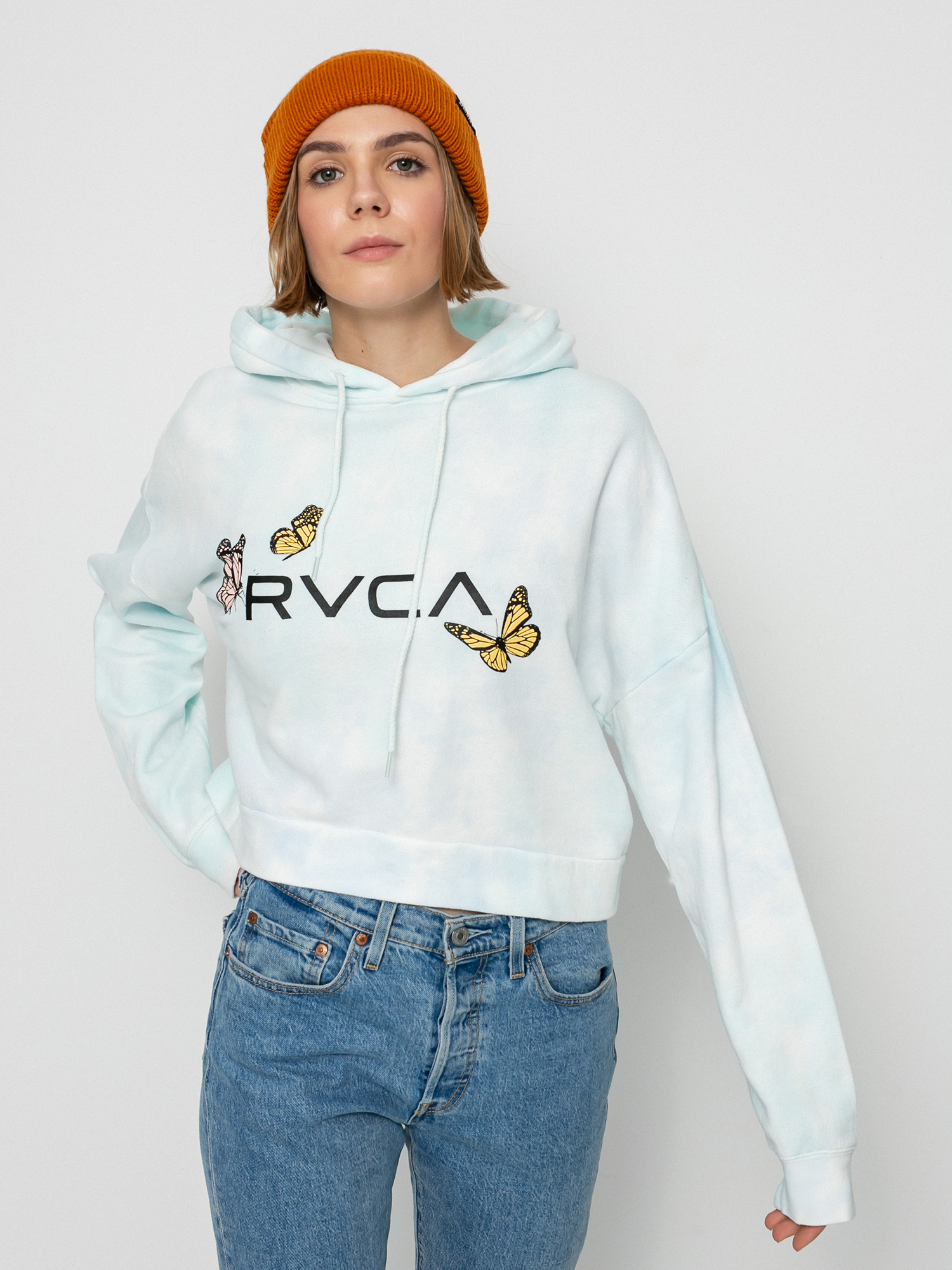 Bluza z kapturem RVCA Big Rvca Venice HD Wmn (vintage white)