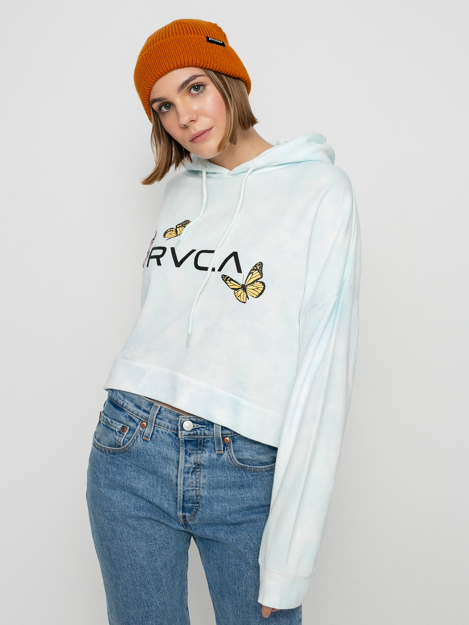 Bluza z kapturem RVCA Big Rvca Venice HD Wmn (vintage white)