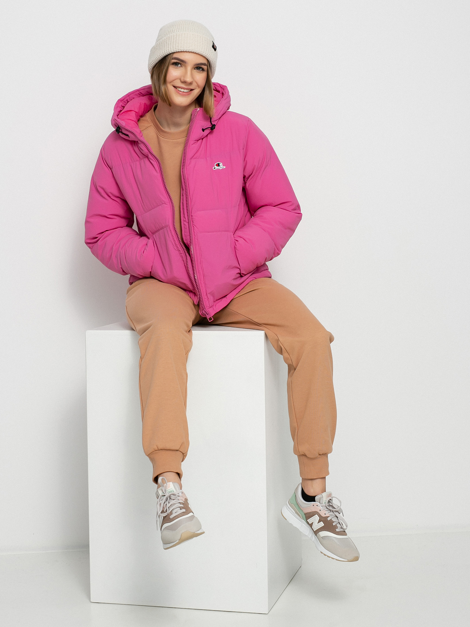 Kurtka Champion Hooded Jacket 114577 Wmn (ibr)
