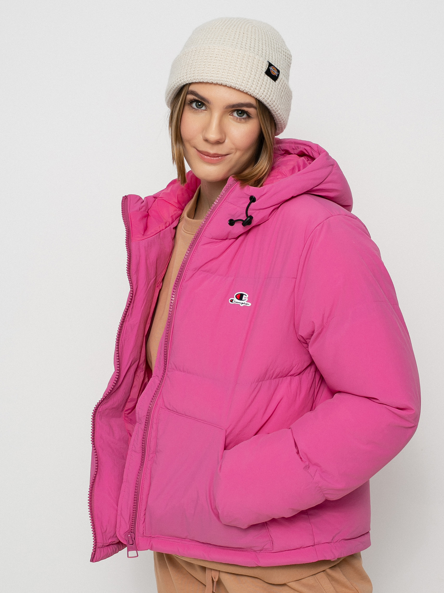 Kurtka Champion Hooded Jacket 114577 Wmn (ibr)