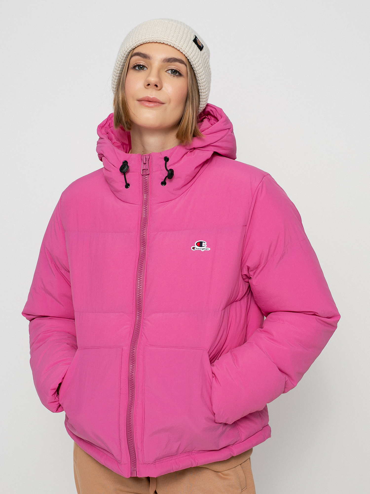Kurtka Champion Hooded Jacket 114577 Wmn (ibr)