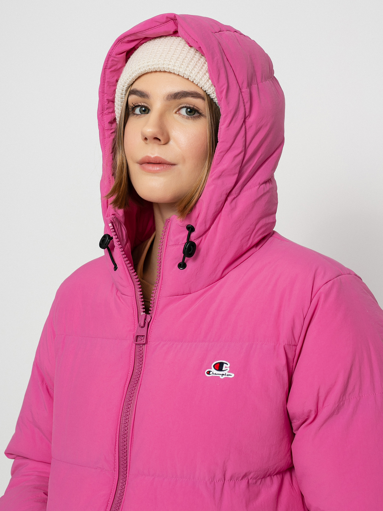 Kurtka Champion Hooded Jacket 114577 Wmn (ibr)