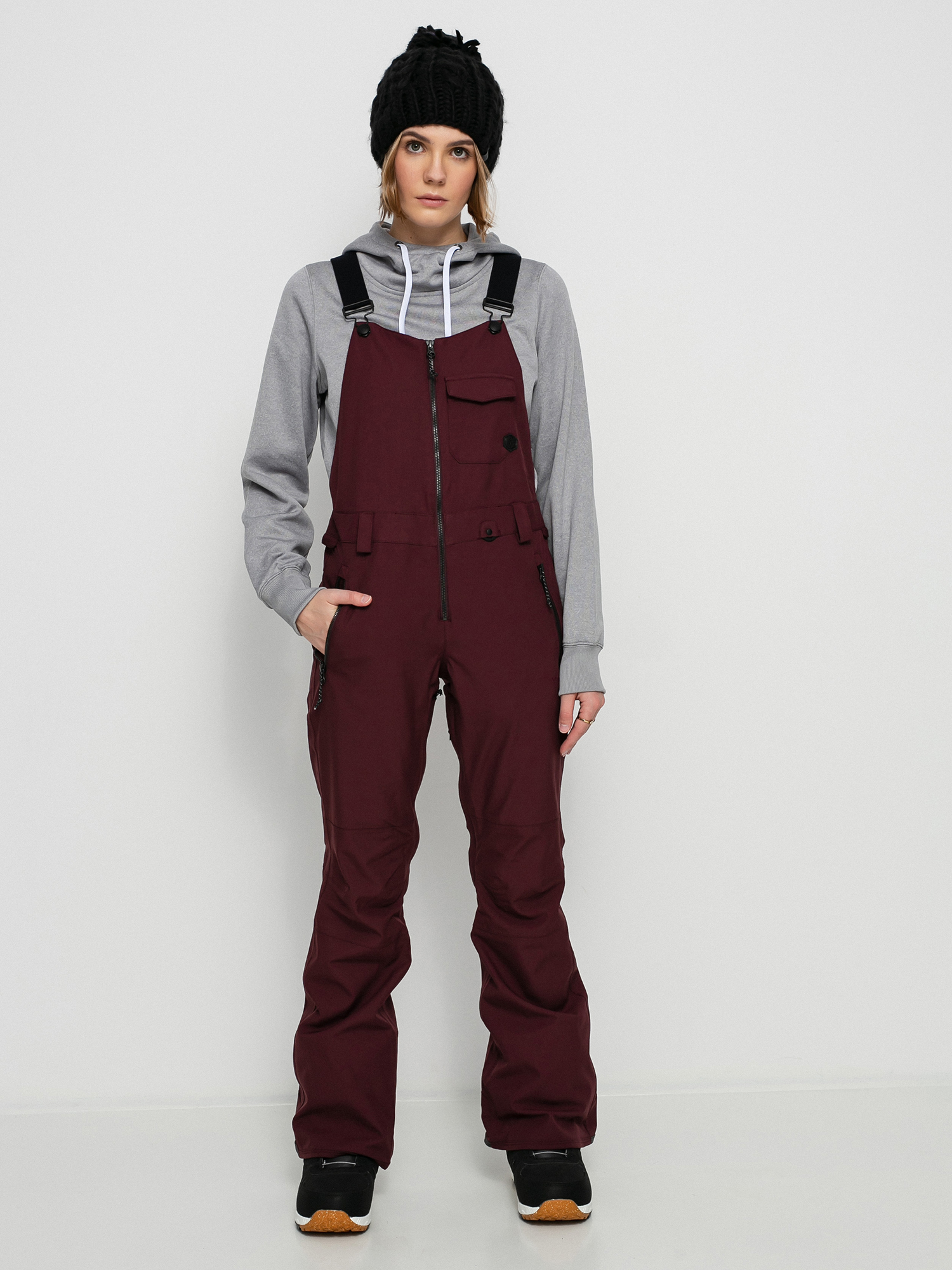 Damskie Spodnie snowboardowe Volcom Swift Bib Overall (merlot)