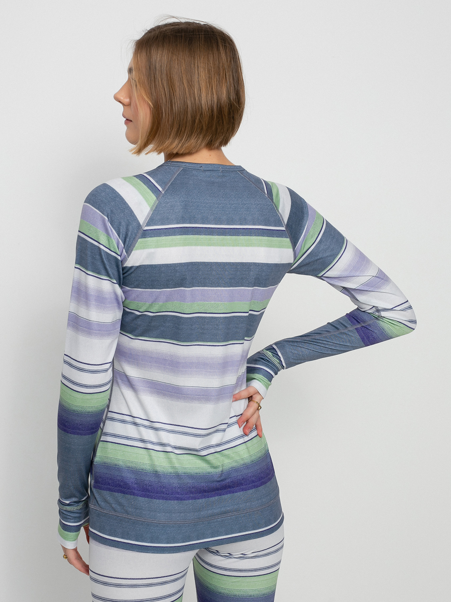 Damski Longsleeve aktywny Burton Lightweight X Base Layer (folkstone blanket stripe)