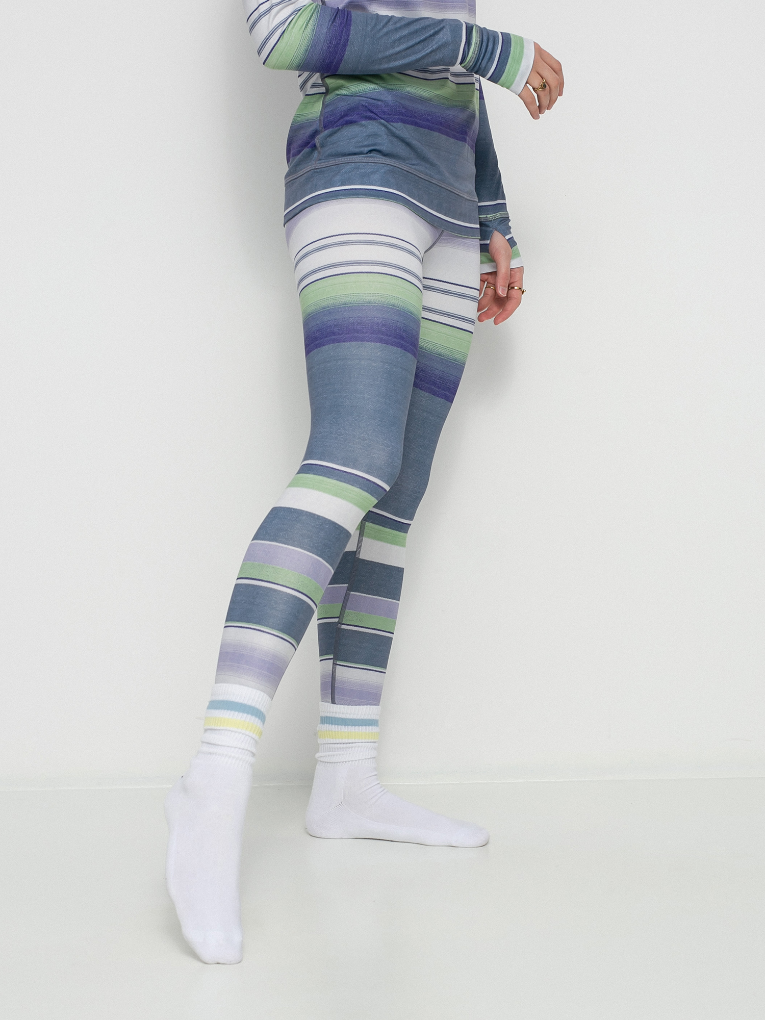 Damskie Legginsy aktywne Burton Lightweight X Base Layers (folkstone blanket stripe)
