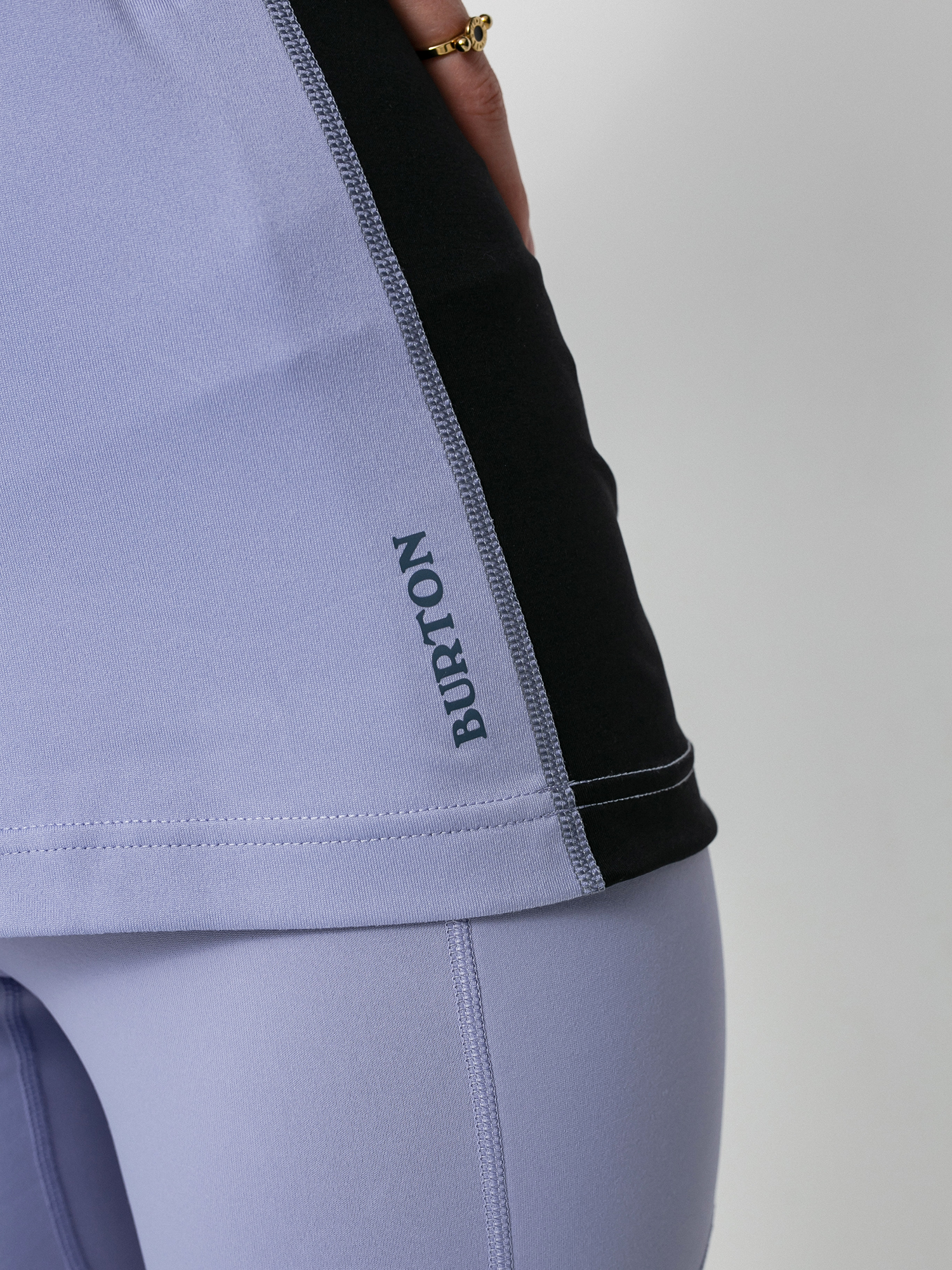 Damski Longsleeve aktywny Burton Midweight X Base Layer Long Neck HD (folkstone gray/foxglove violet)