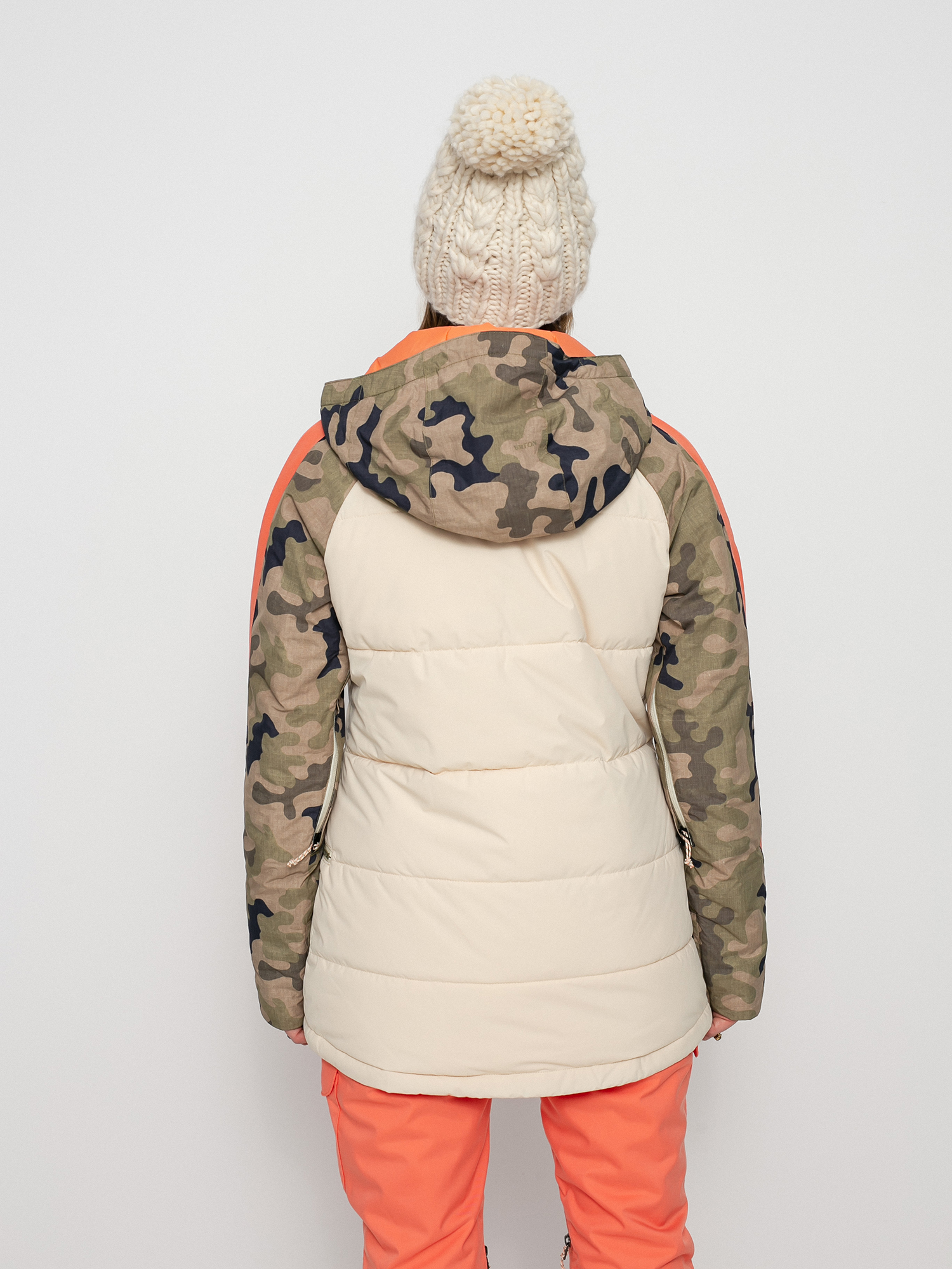 Damska Kurtka snowboardowa Burton Keelan (creme brulee/martini olive terra camo)