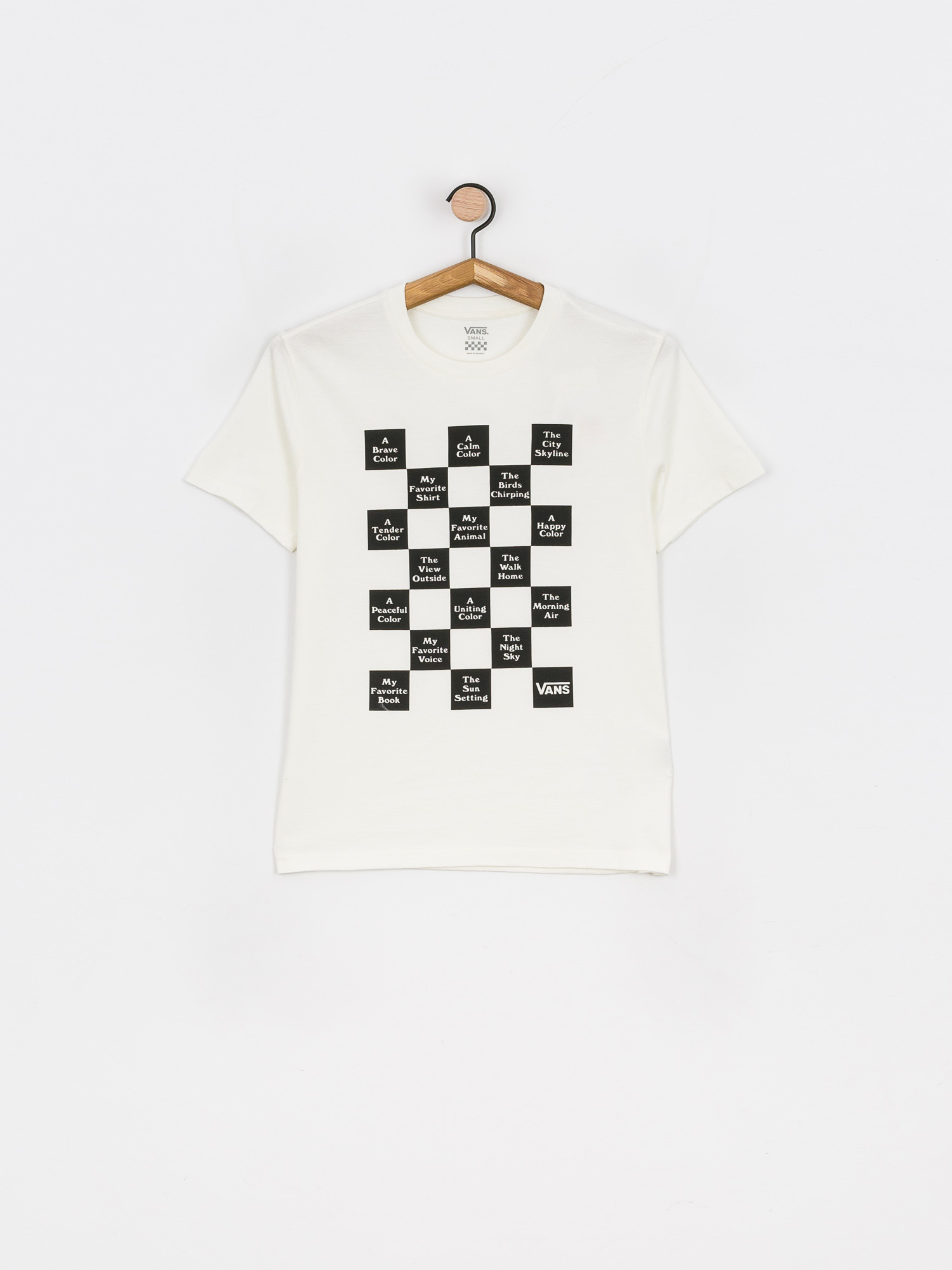 T-shirt Vans Checkerboard Day Wmn (marshmallow)