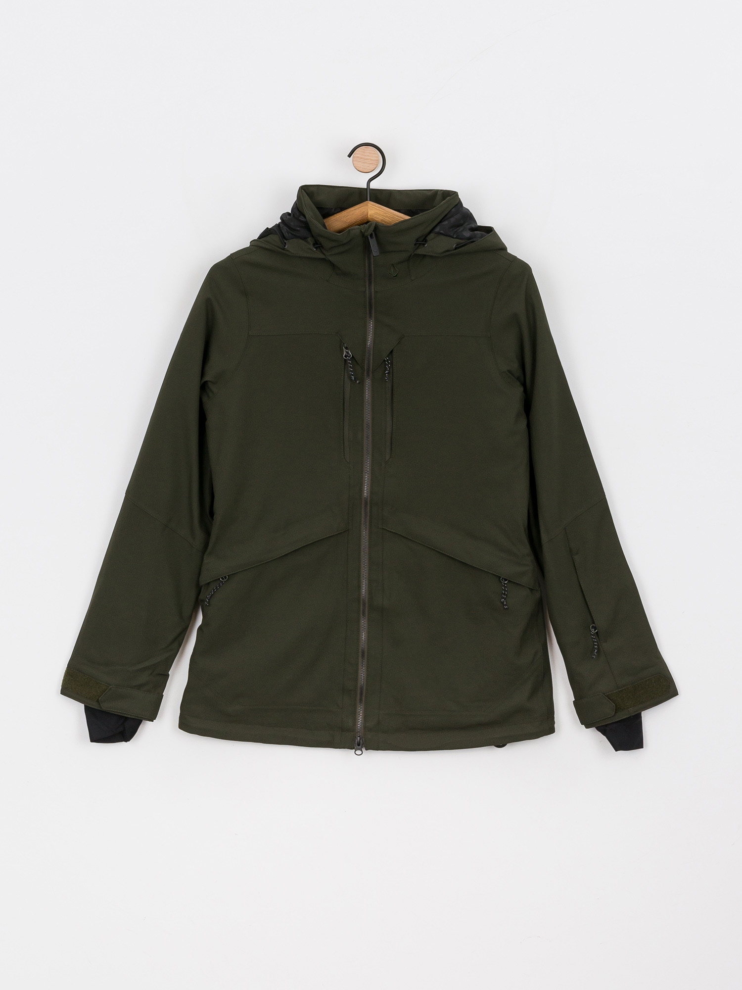 Damska Kurtka snowboardowa Volcom Shelter 3D Stretch (black green)