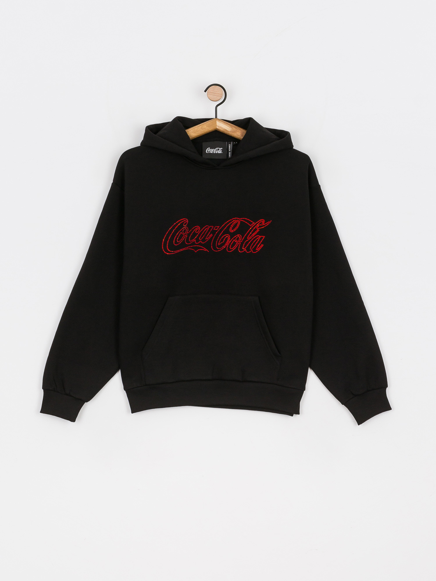 Bluza z kapturem Local Heroes X Coca Cola Rhinestones HD Wmn (black)