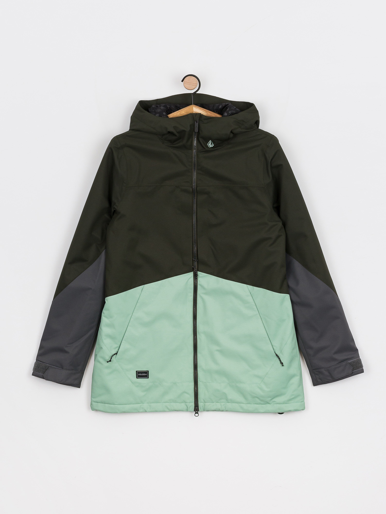 Damska Kurtka snowboardowa Volcom Strayer Ins (black green)
