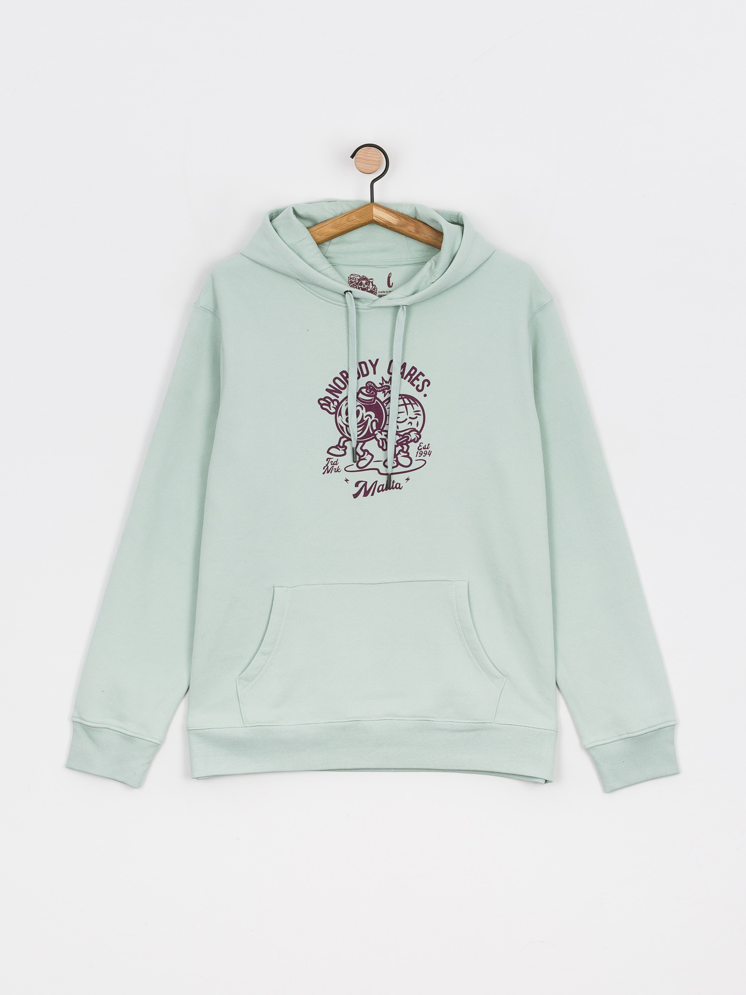 Bluza z kapturem Malita Nobody Cares HD (pistachio)