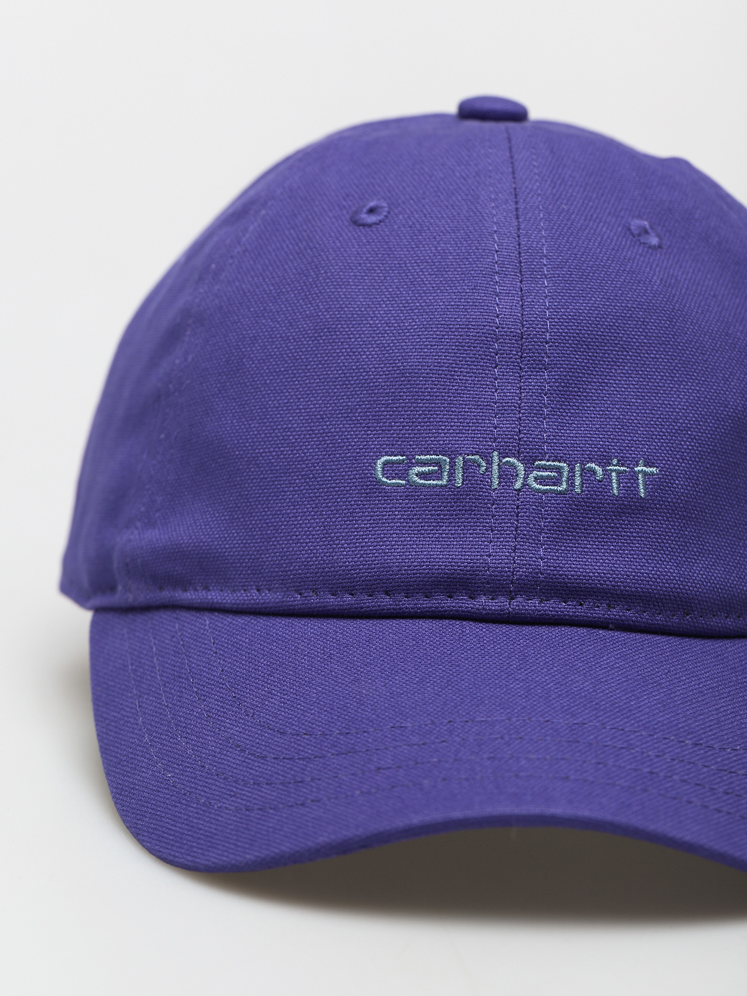 Czapka z daszkiem Carhartt WIP Canvas Script (razzmic/icy water)