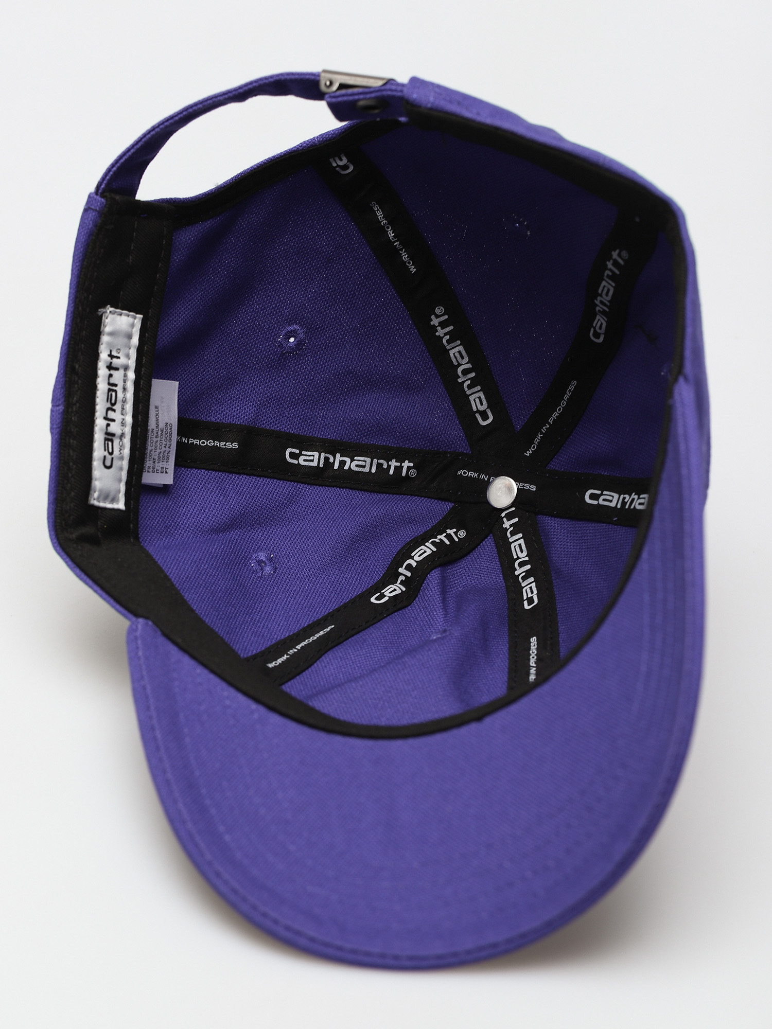 Czapka z daszkiem Carhartt WIP Canvas Script (razzmic/icy water)