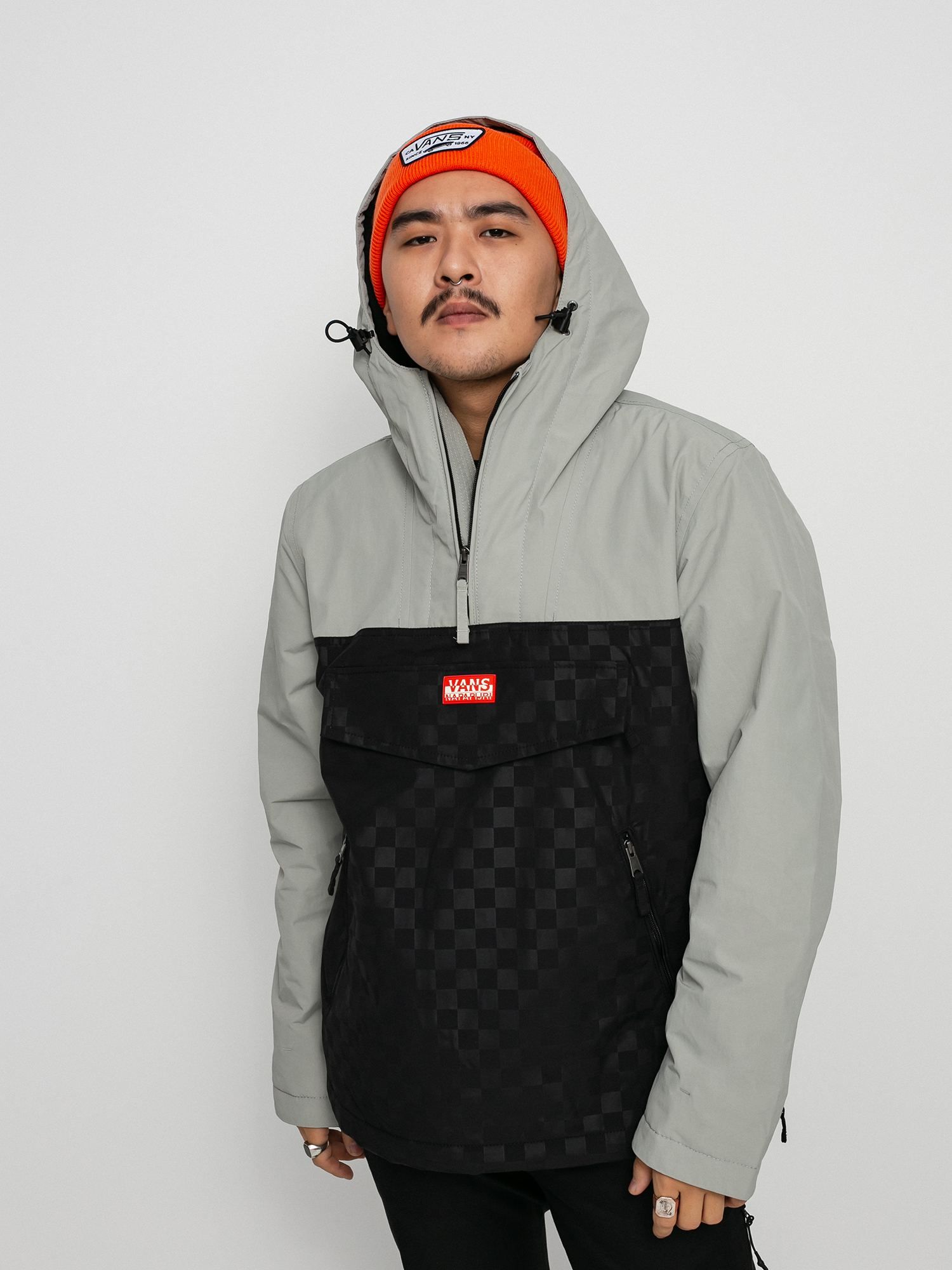 Kurtka Vans X Napapijri Anorak (forest frog/black checkerboard)