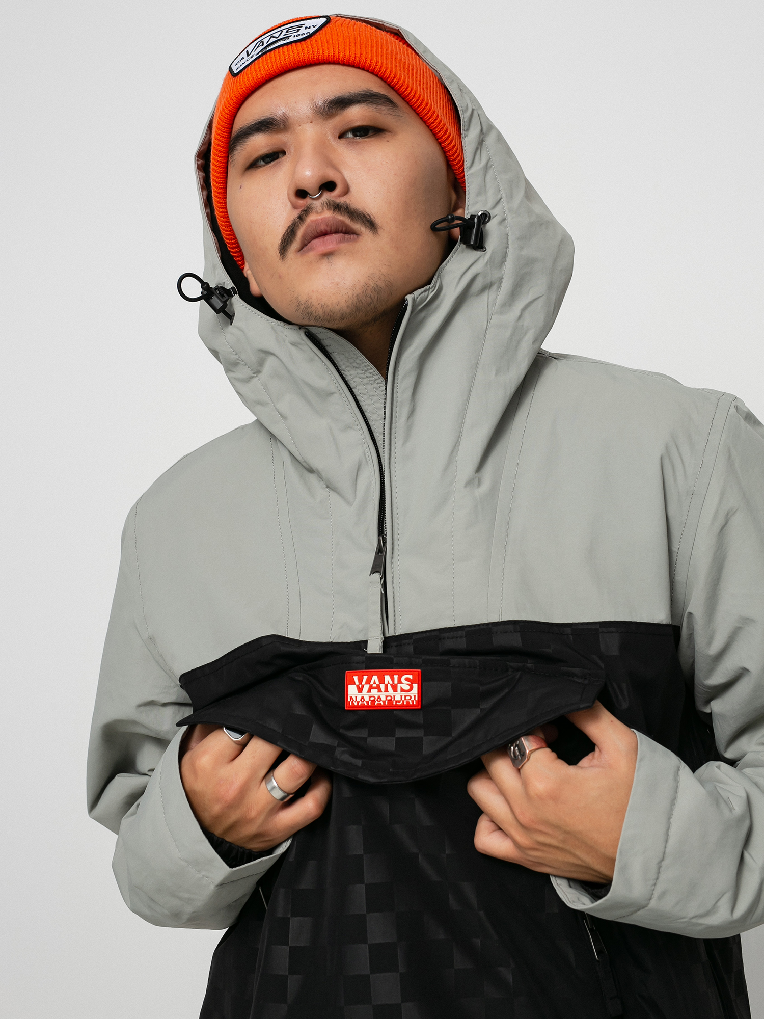 Kurtka Vans X Napapijri Anorak (forest frog/black checkerboard)