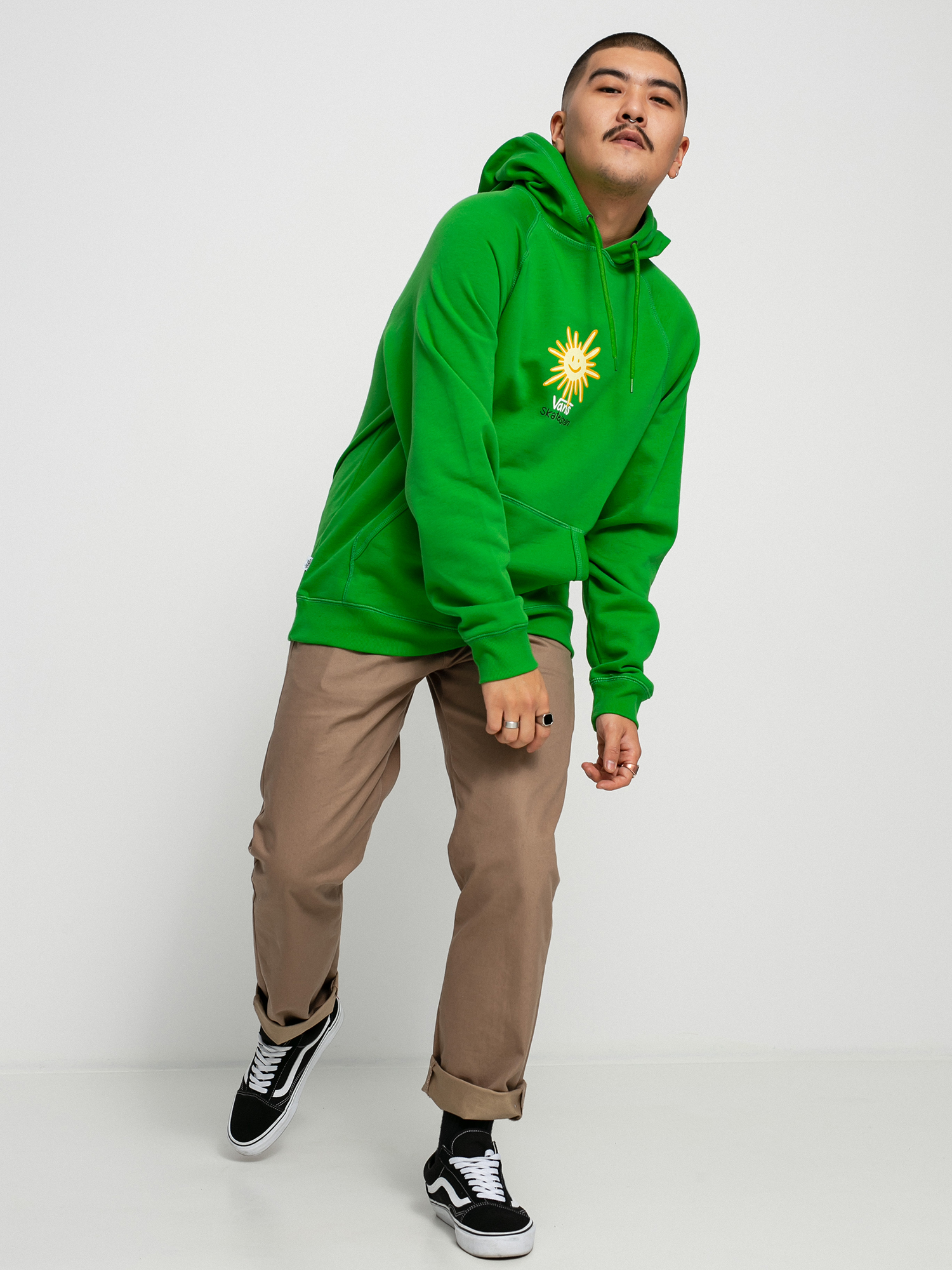 Bluza z kapturem Vans X Skateistan Versa Standard HD (skateistan/green)
