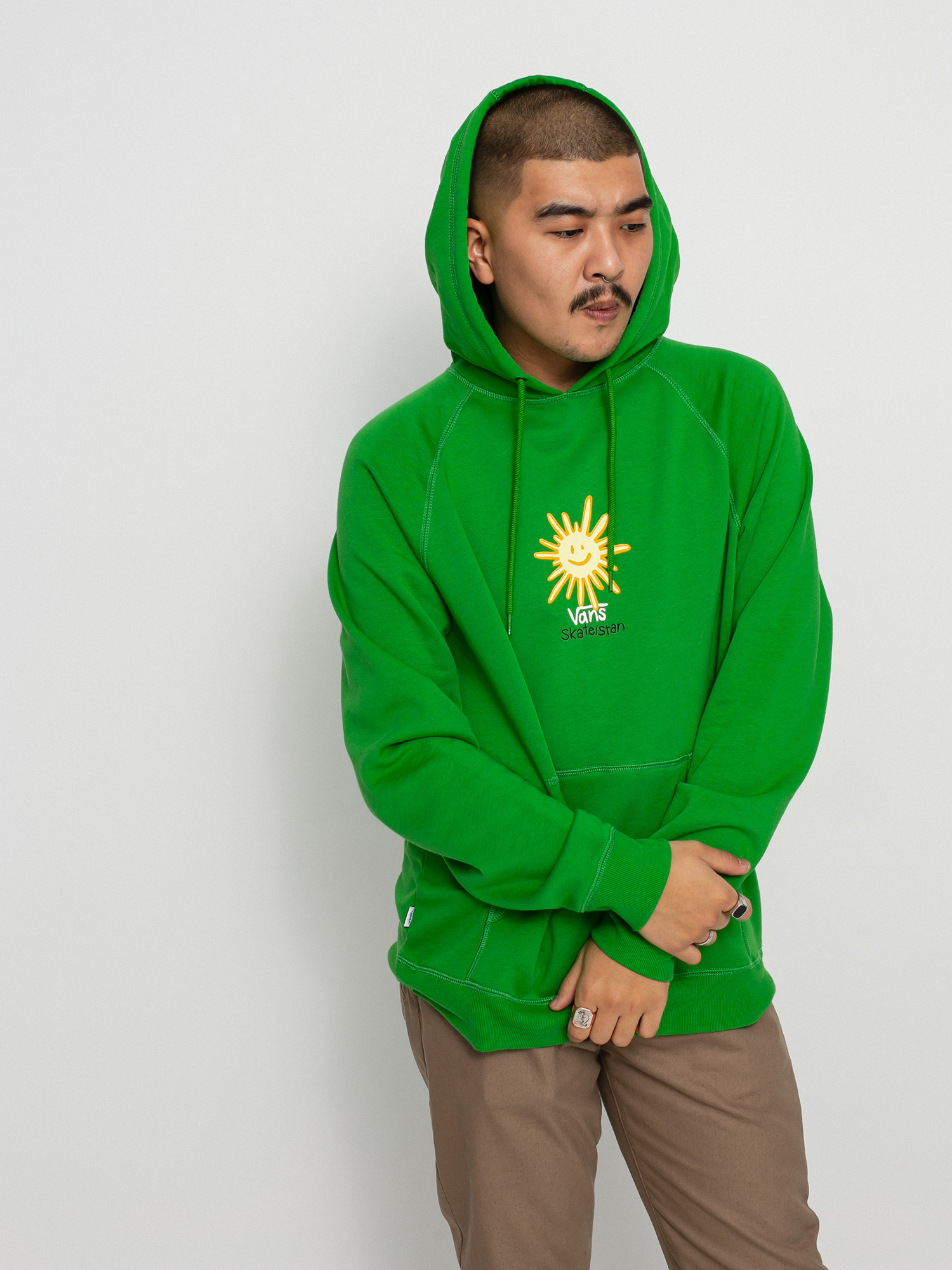 Bluza z kapturem Vans X Skateistan Versa Standard HD (skateistan/green)