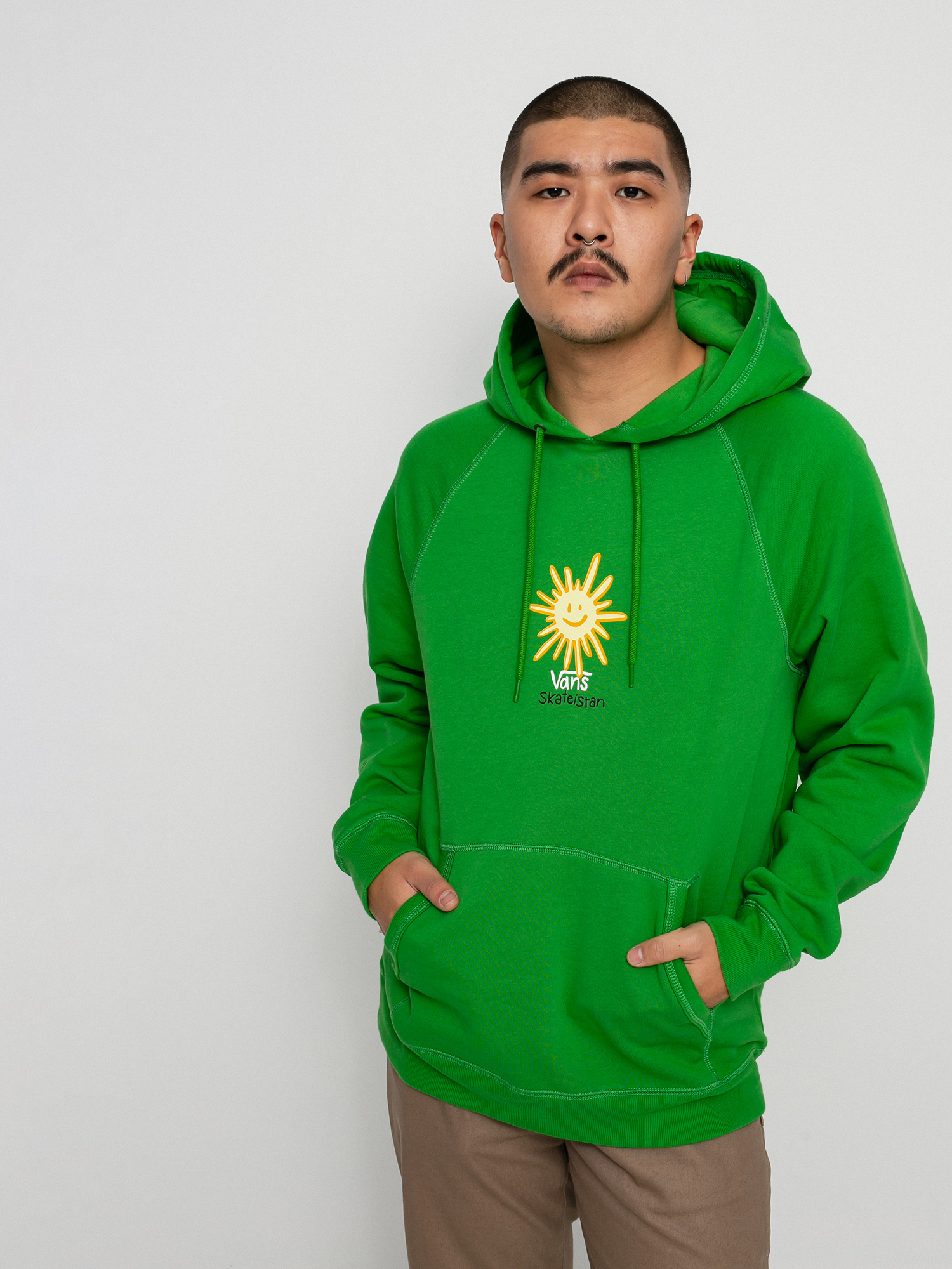 Bluza z kapturem Vans X Skateistan Versa Standard HD (skateistan/green)