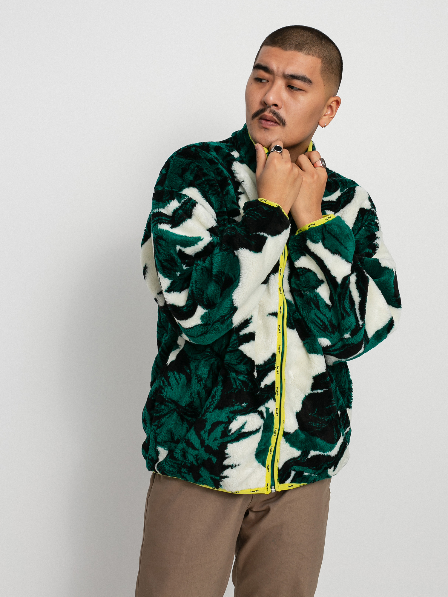Męski Polar HUF Sativa Floral Sherpa (natural)