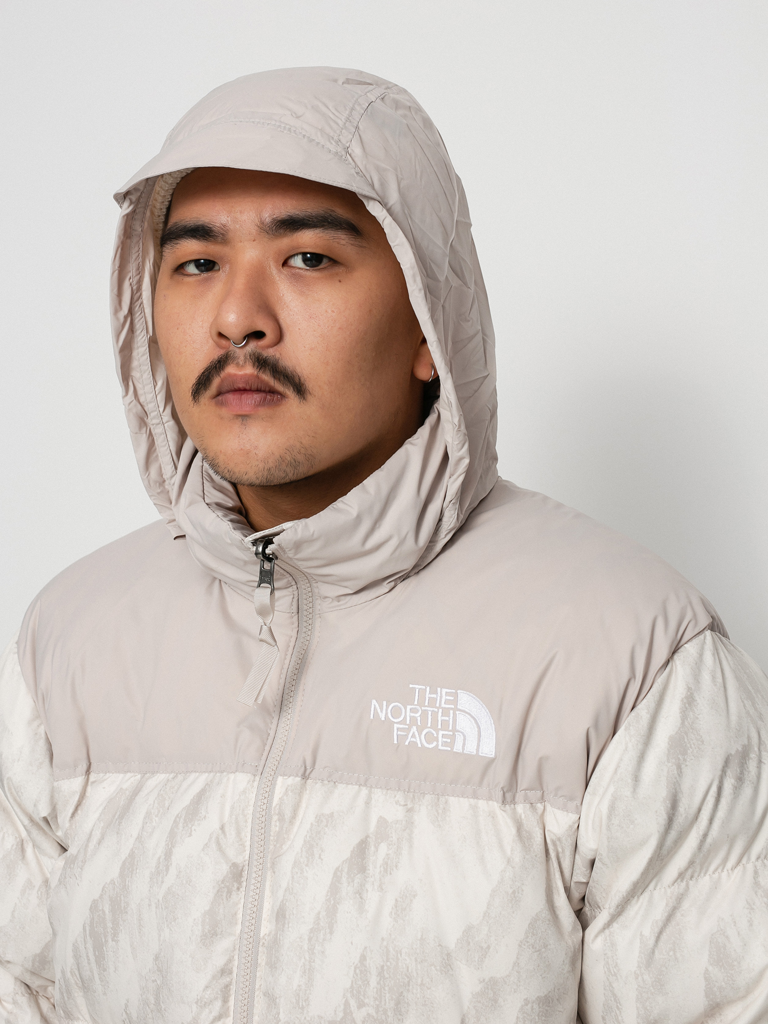 Kurtka The North Face 1996 Retro Nuptse (silver grey wooden tiger print)