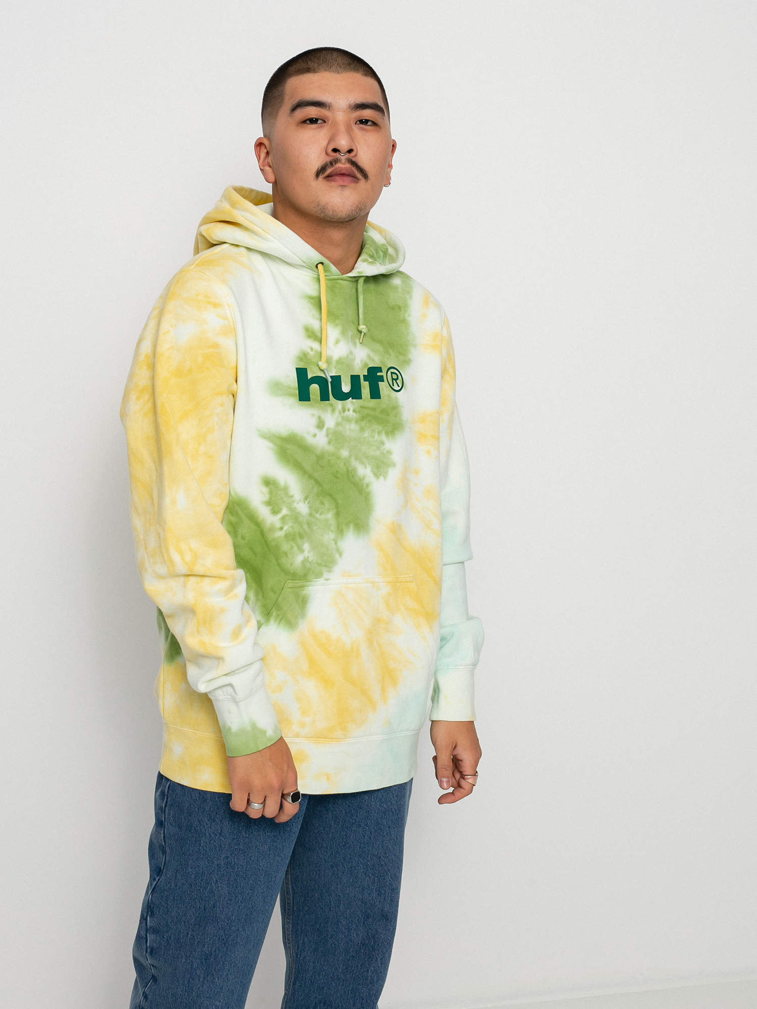 Bluza z kapturem HUF Lo-Fi Tiedye HD (gold)