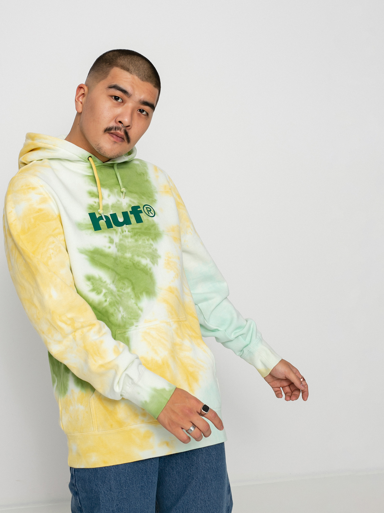 Bluza z kapturem HUF Lo-Fi Tiedye HD (gold)